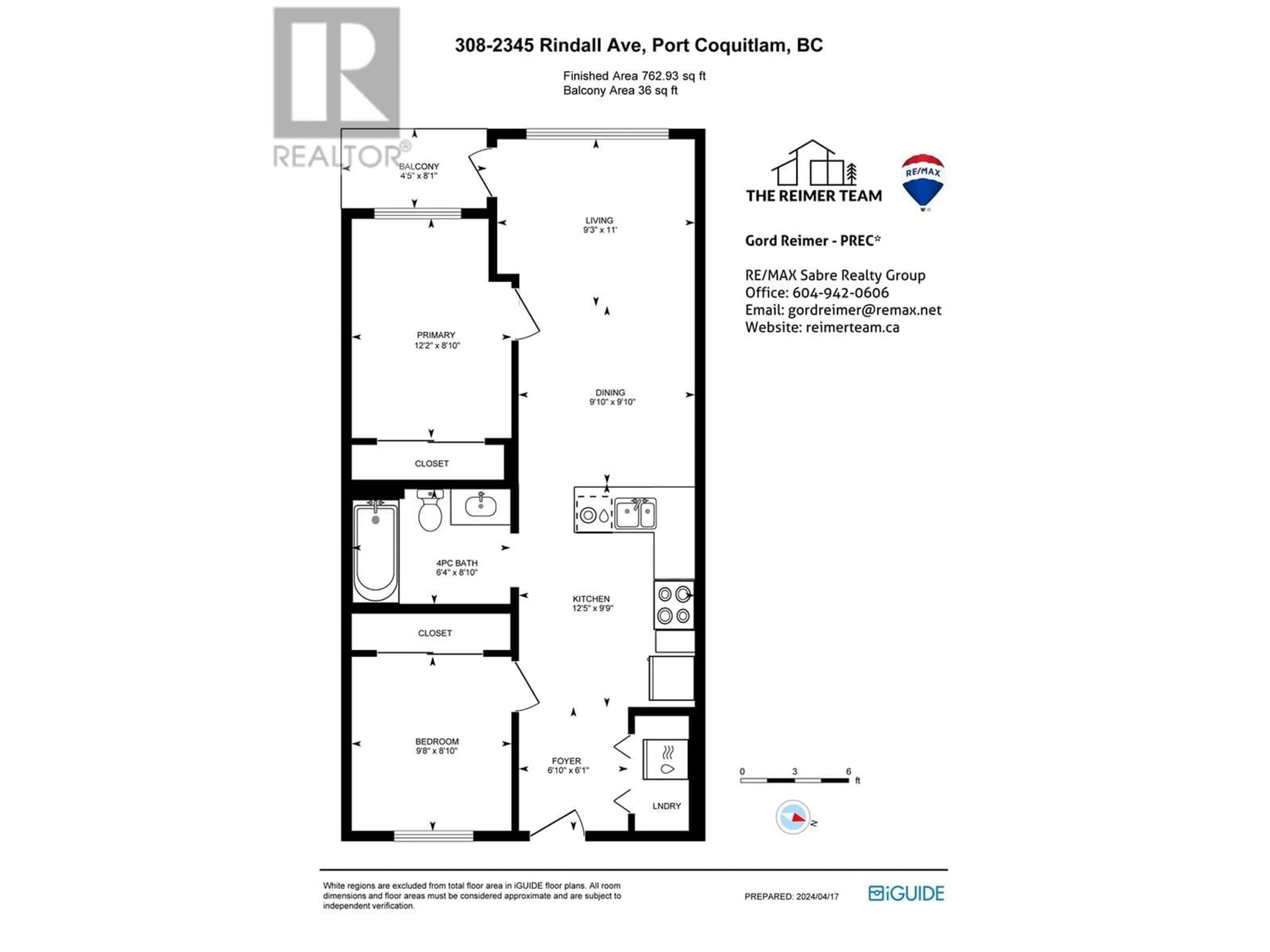 Floor plan for 308 2345 RINDALL AVENUE, Port Coquitlam British Columbia V3C1V3