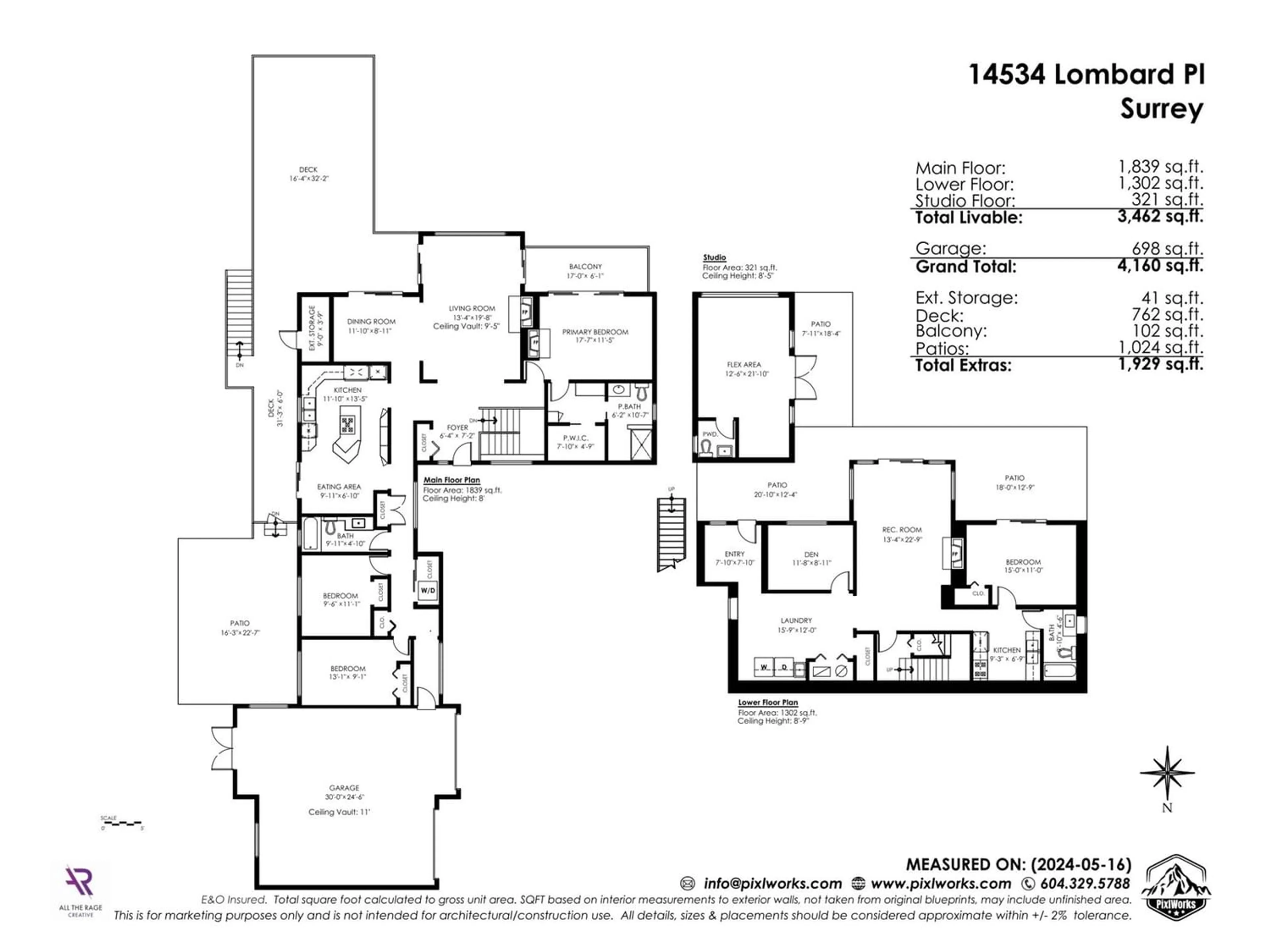 Floor plan for 14534 LOMBARD PLACE, Surrey British Columbia V3X1B5