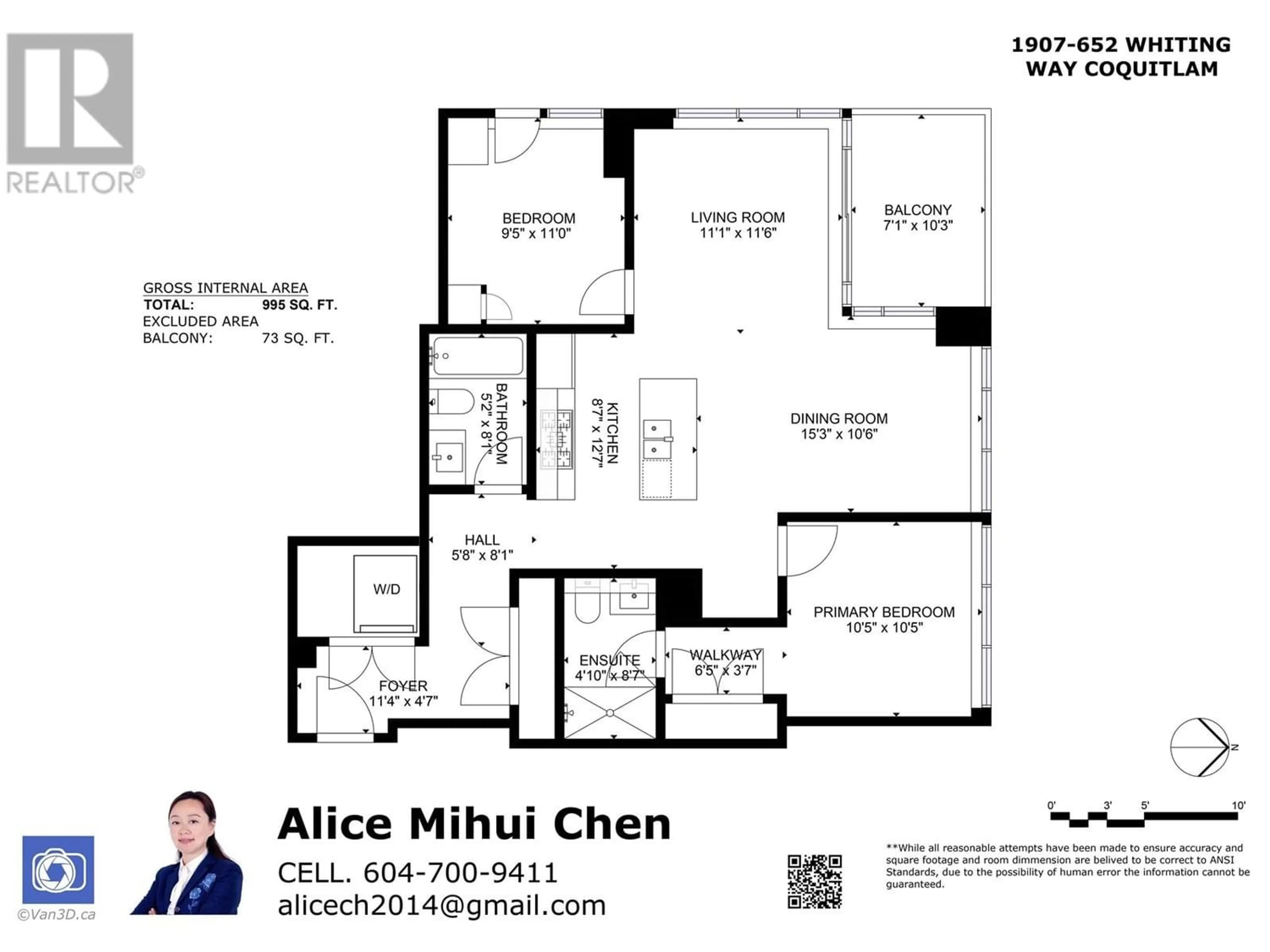 Floor plan for 1907 652 WHITING WAY, Coquitlam British Columbia V3J0K3