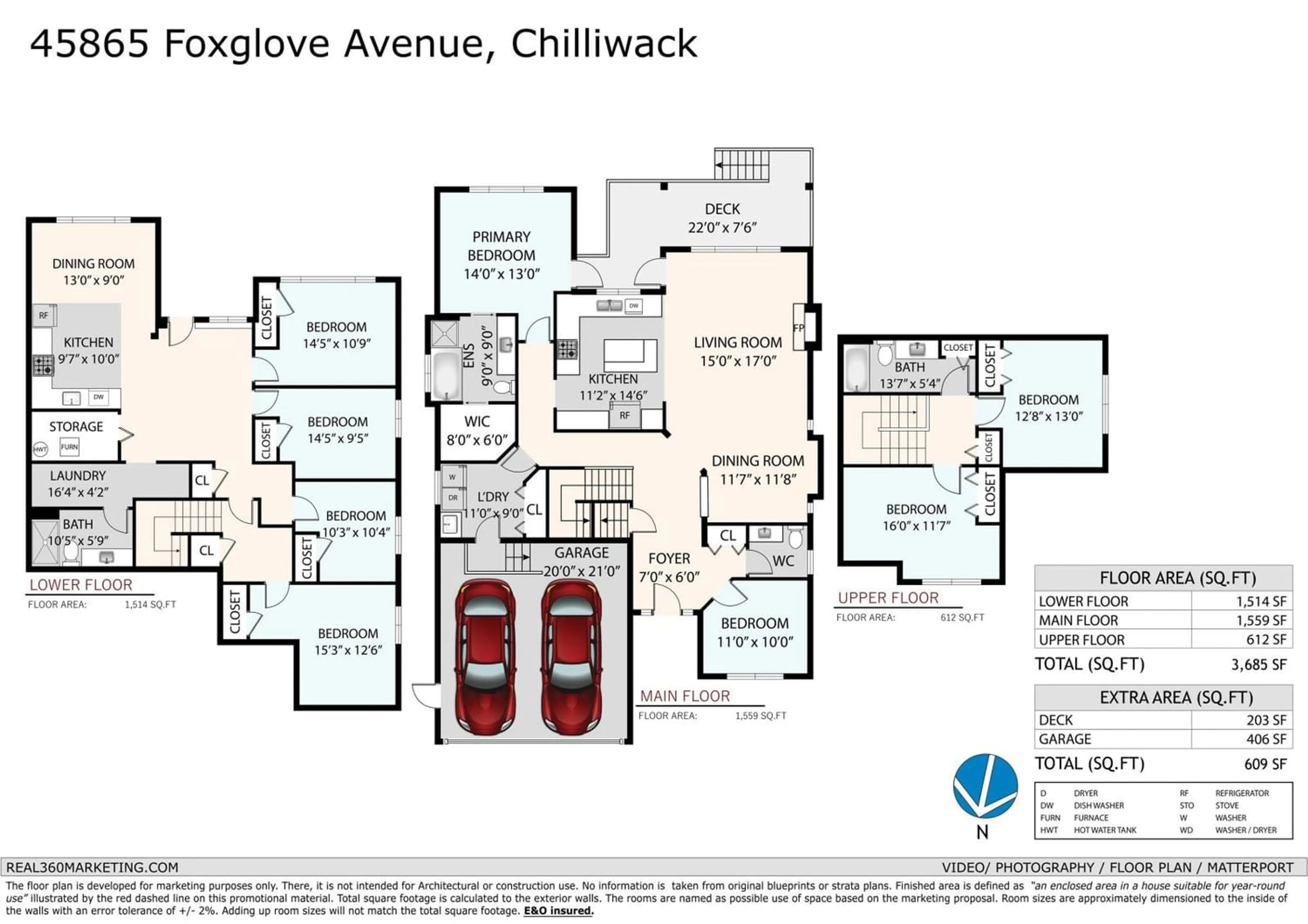 Floor plan for 45865 FOXGLOVE AVENUE, Chilliwack British Columbia V2R0H5