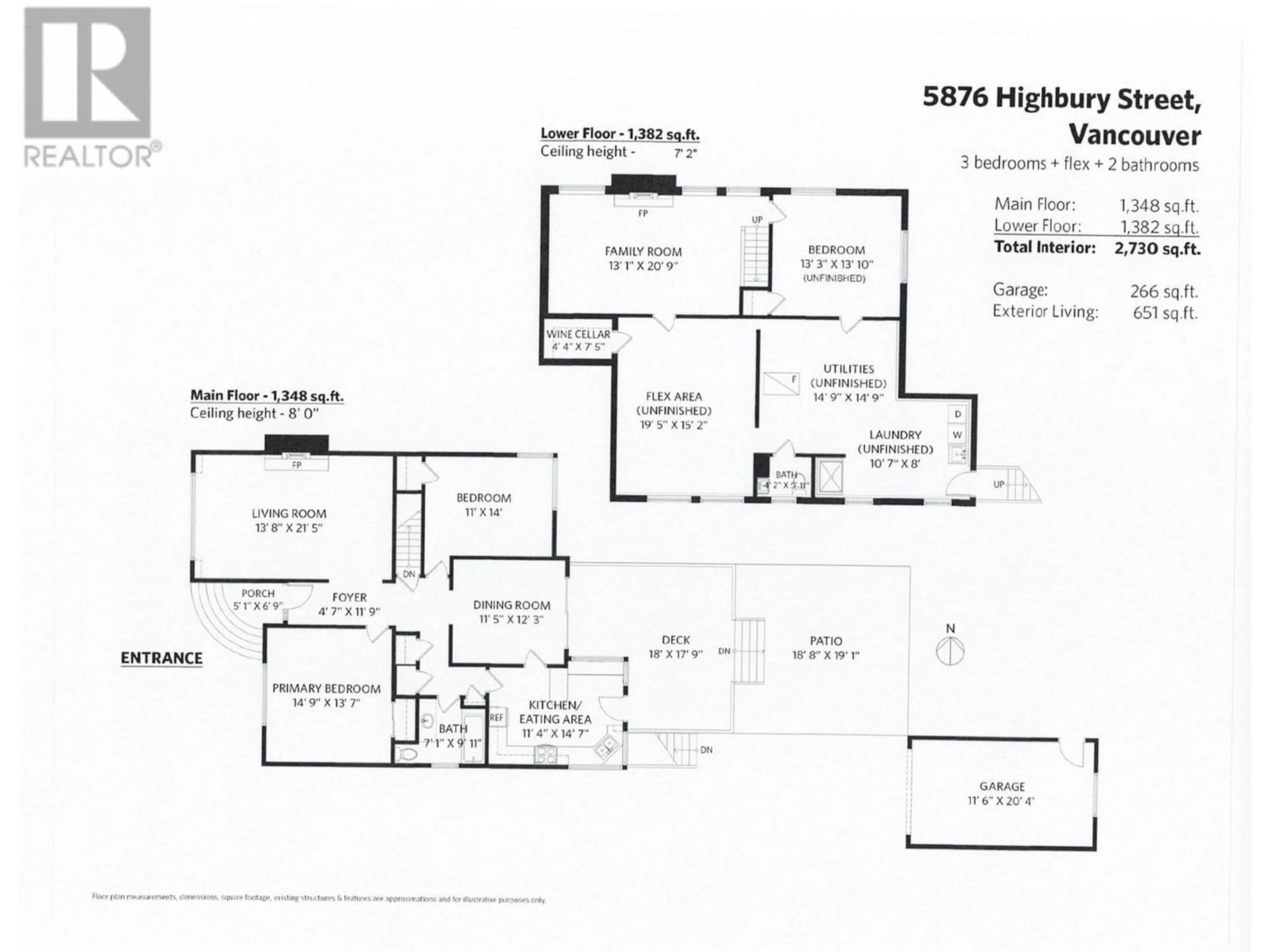 Floor plan for 5876 HIGHBURY STREET, Vancouver British Columbia V6N1Z1