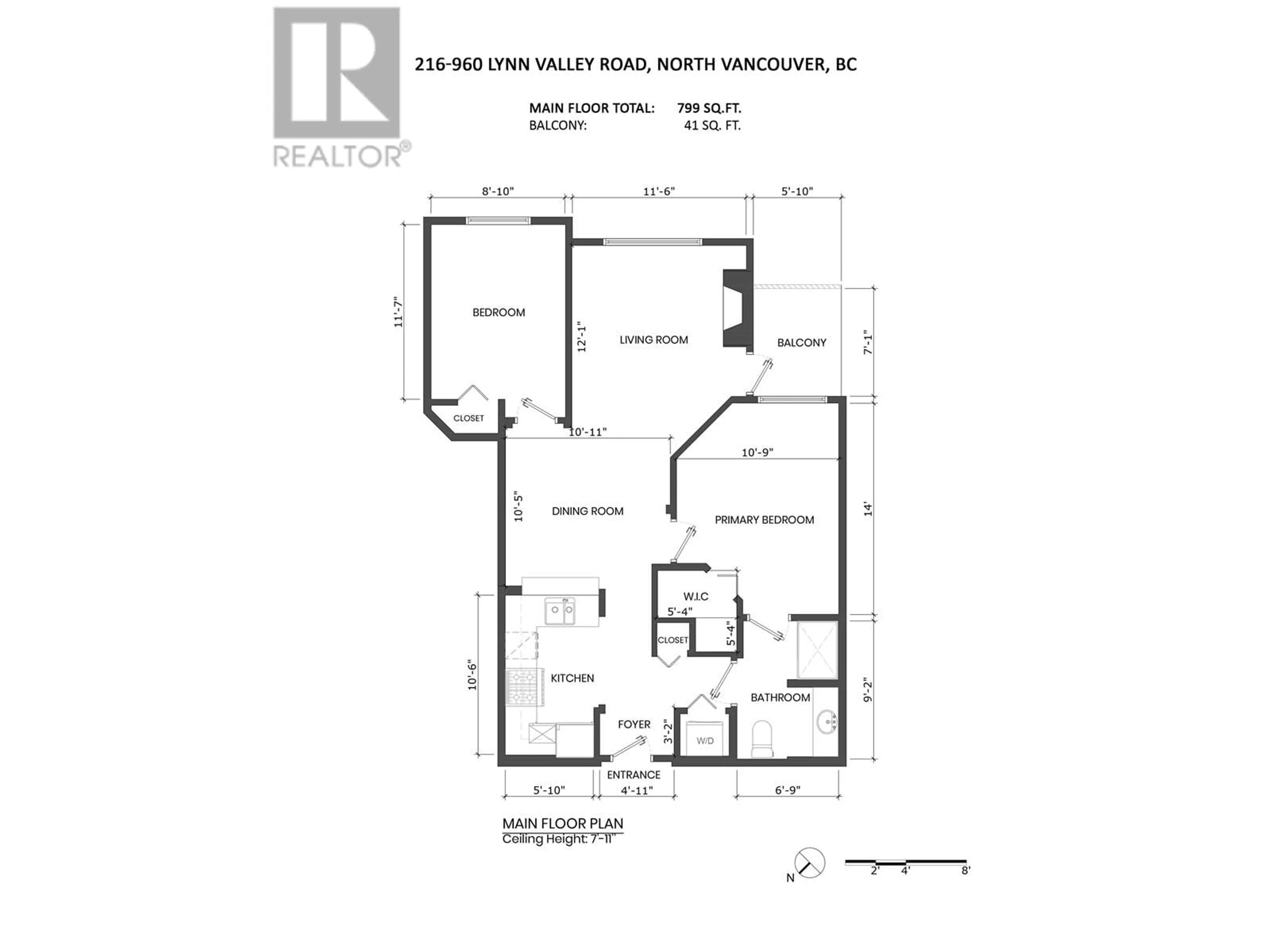 Floor plan for 216 960 LYNN VALLEY ROAD, North Vancouver British Columbia V7J3V6