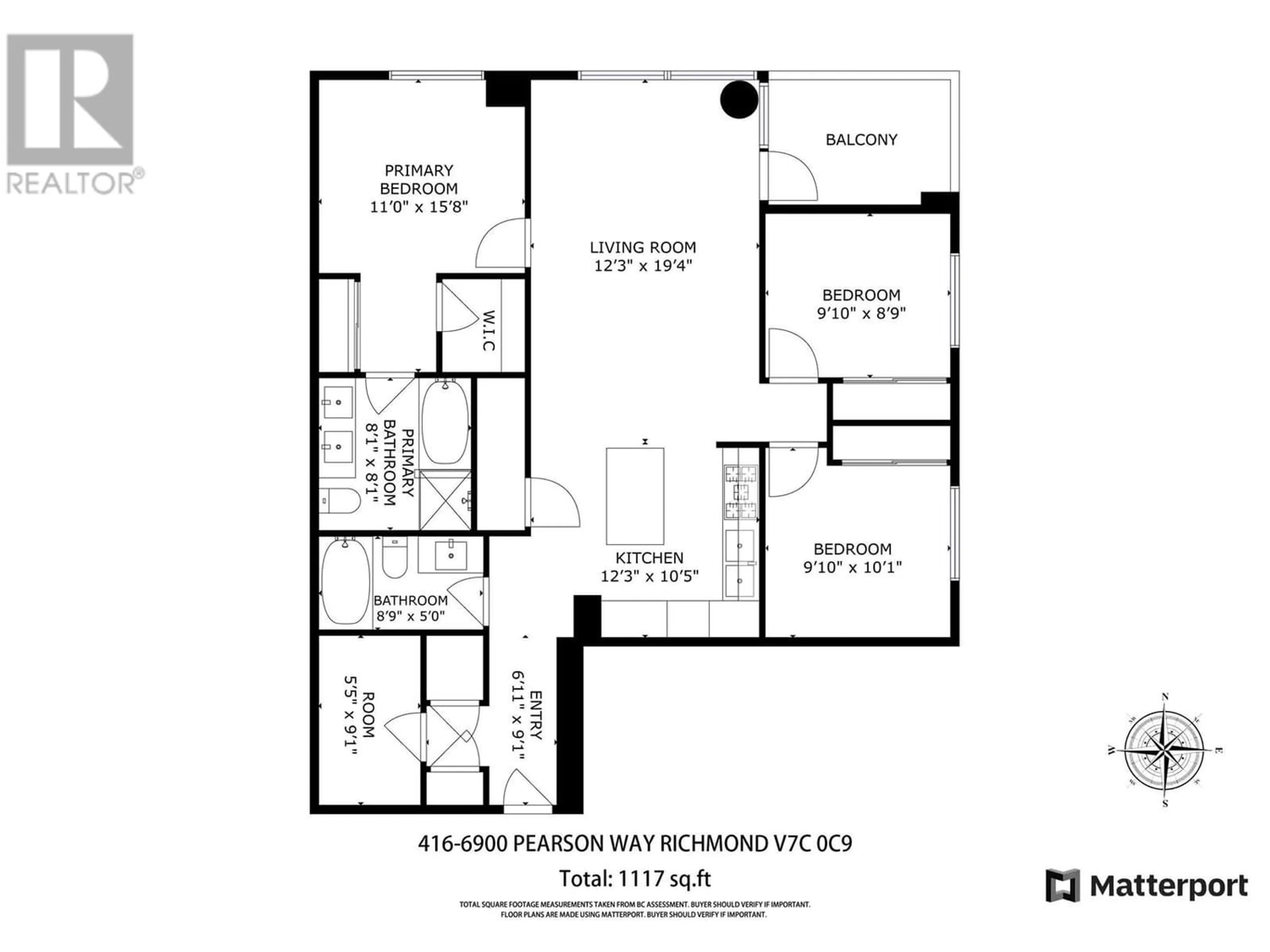 Floor plan for 416 6900 PEARSON WAY, Richmond British Columbia V7C0C9