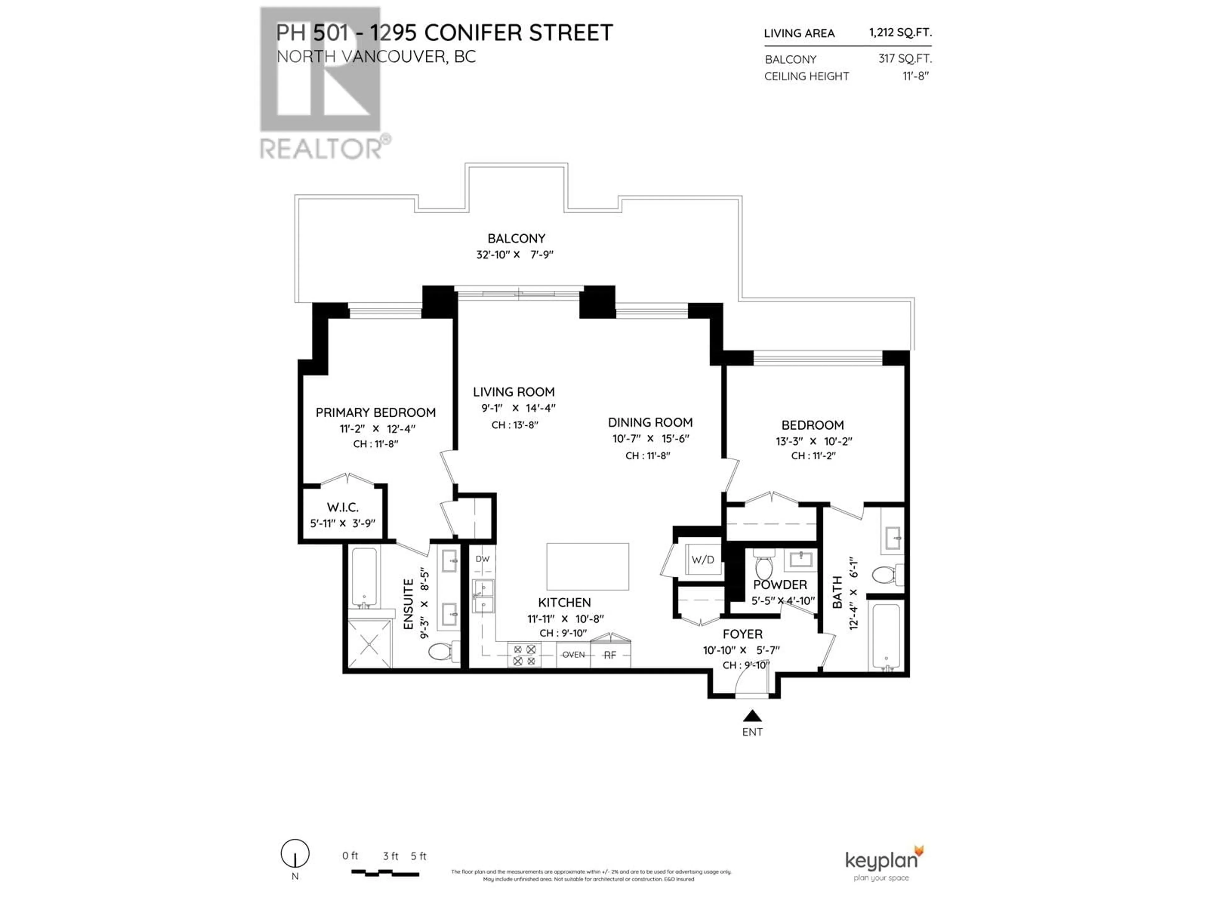 Floor plan for PH501 1295 CONIFER STREET, North Vancouver British Columbia V7J0B4