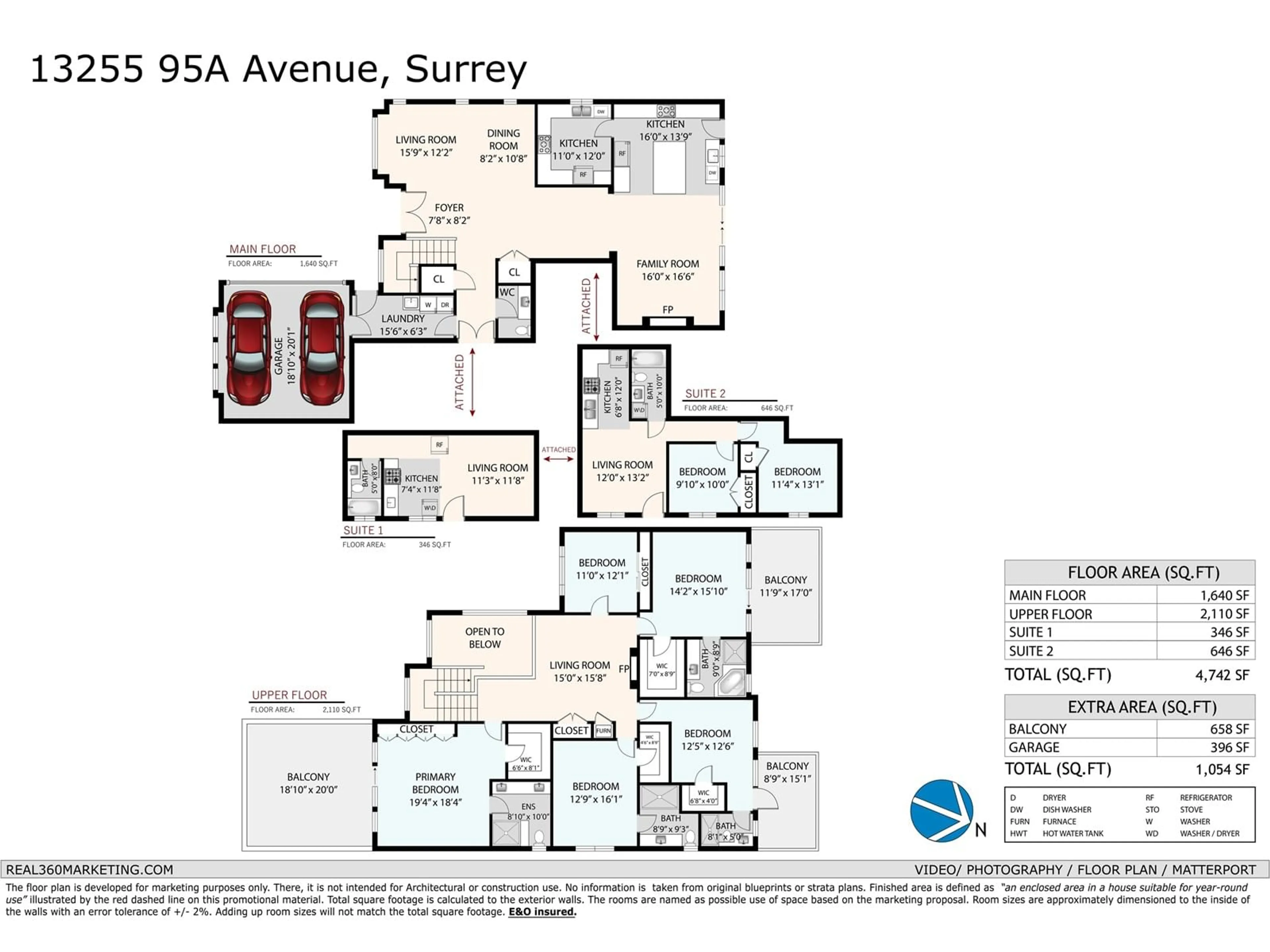 Floor plan for 13255 95A AVENUE, Surrey British Columbia V3V1R4