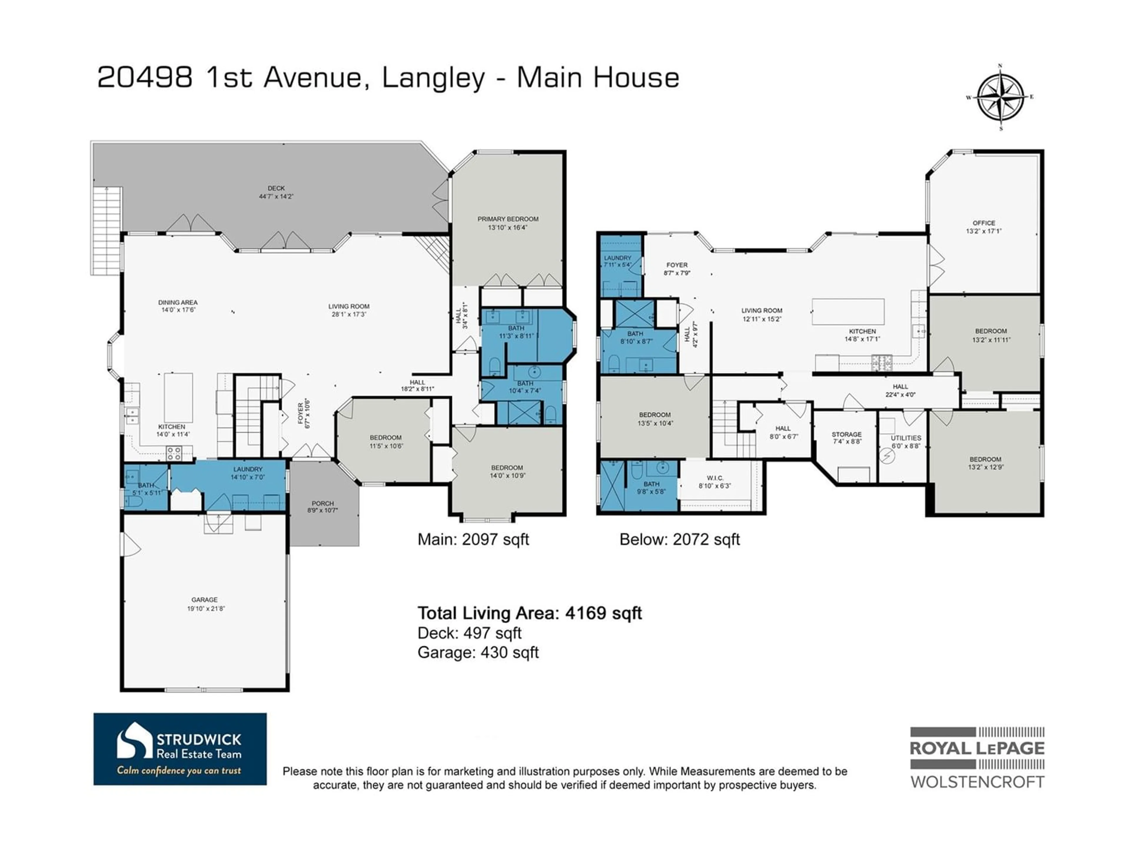 Floor plan for 20498 1 AVENUE, Langley British Columbia V2Z1V3