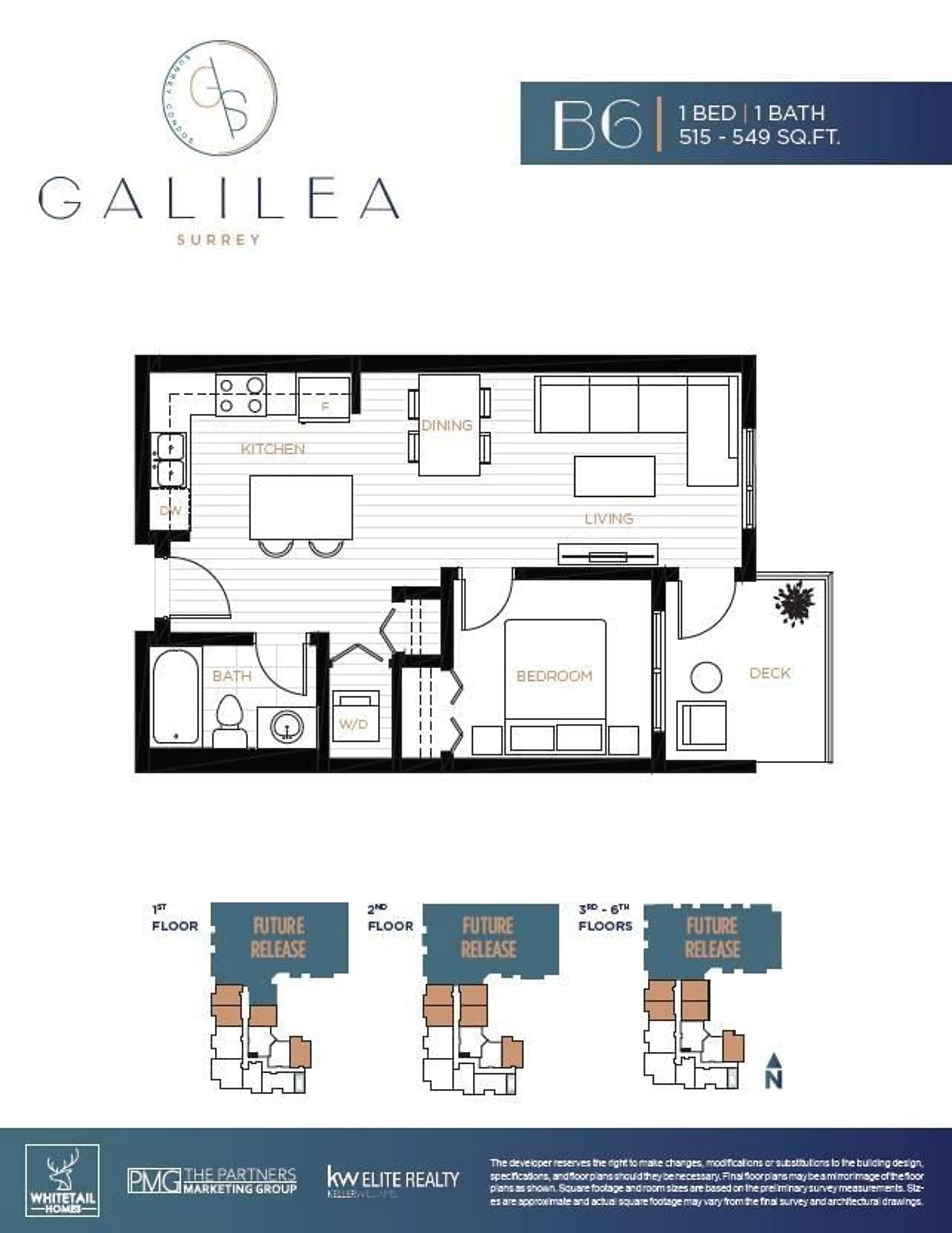 Floor plan for 609 13458 95 AVENUE, Surrey British Columbia V3V1P5