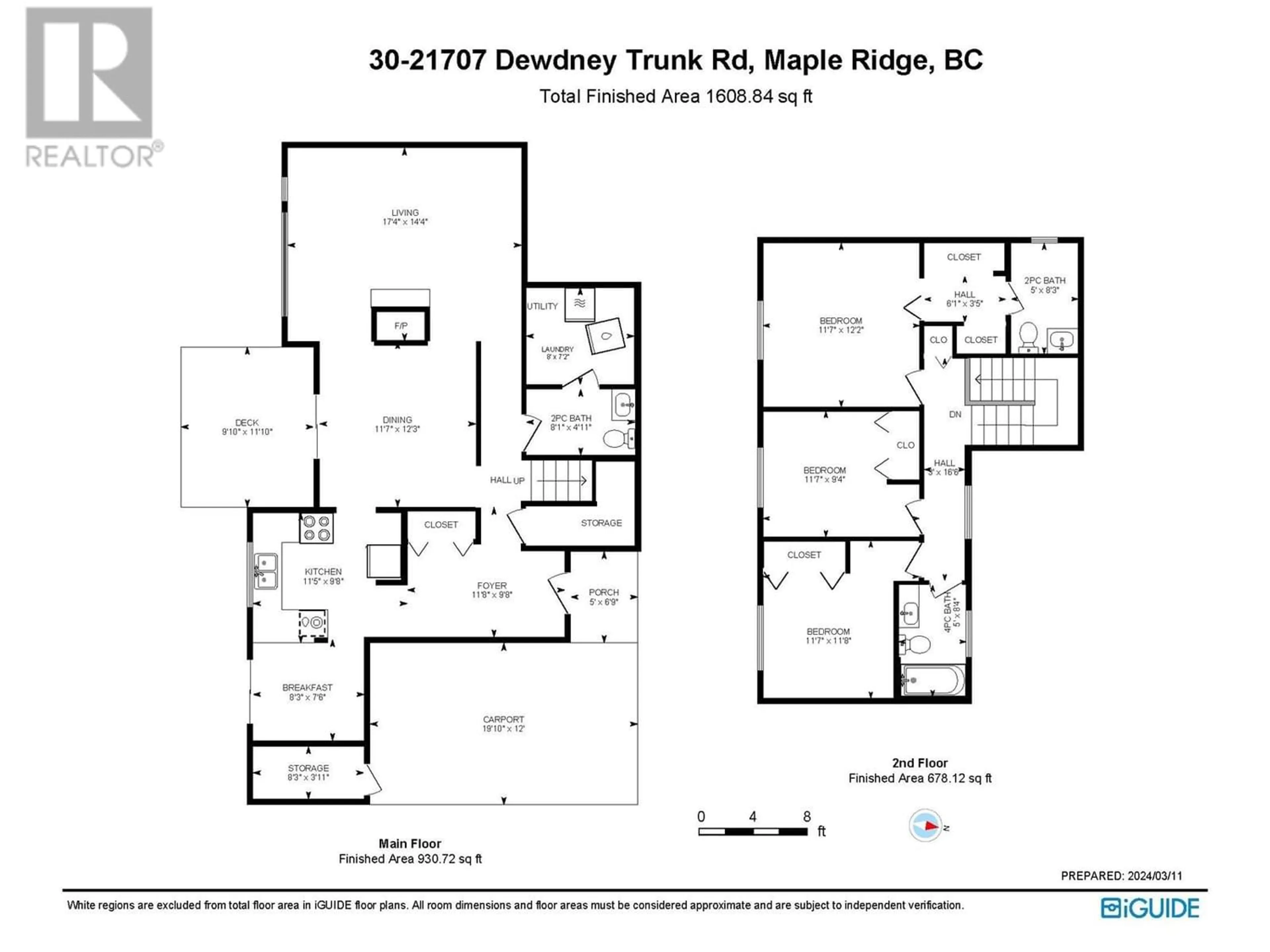 Floor plan for 30 21707 DEWDNEY TRUNK ROAD, Maple Ridge British Columbia V2X3G8