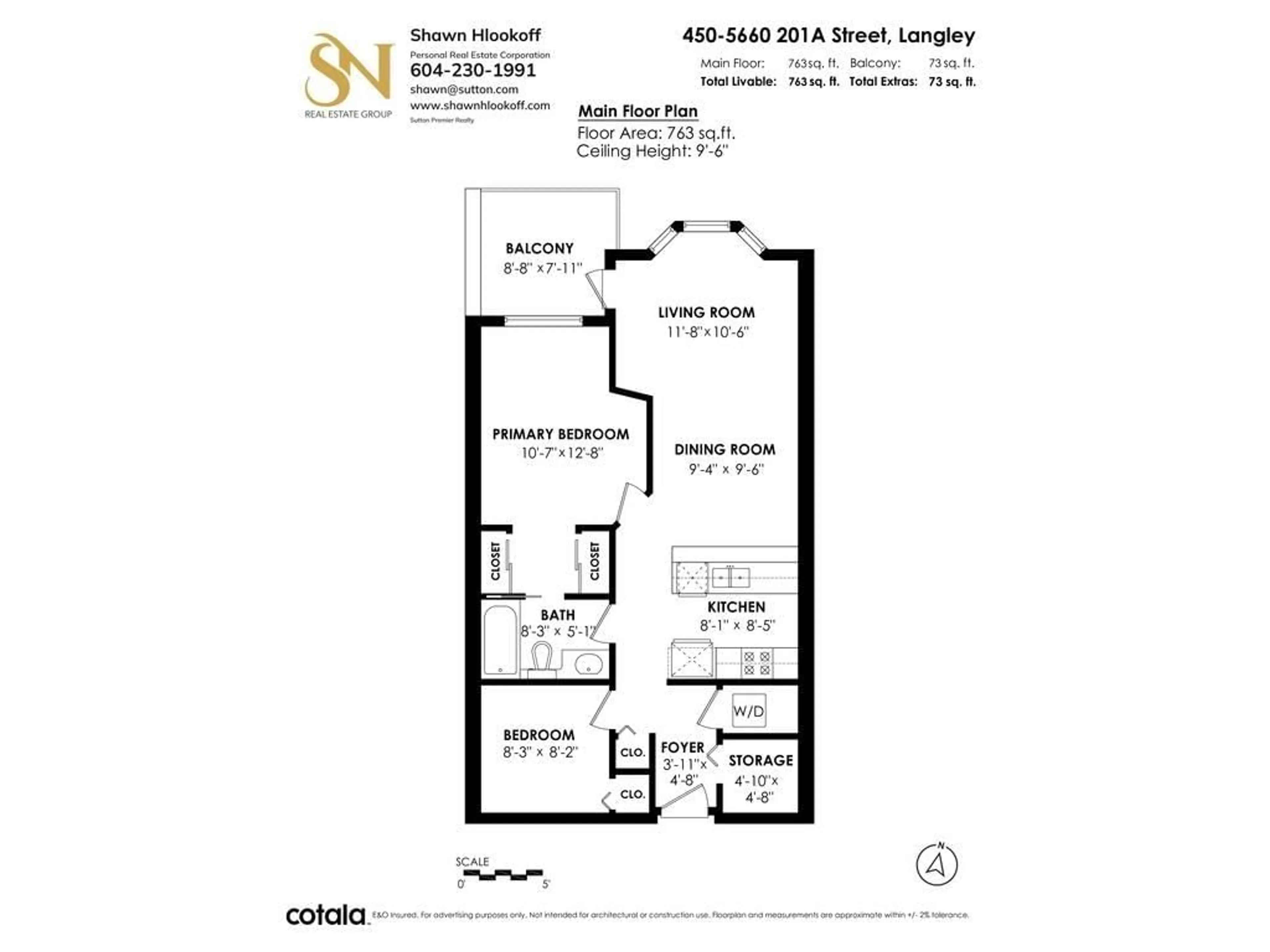 Floor plan for 450 5660 201A STREET, Langley British Columbia V3A0B4