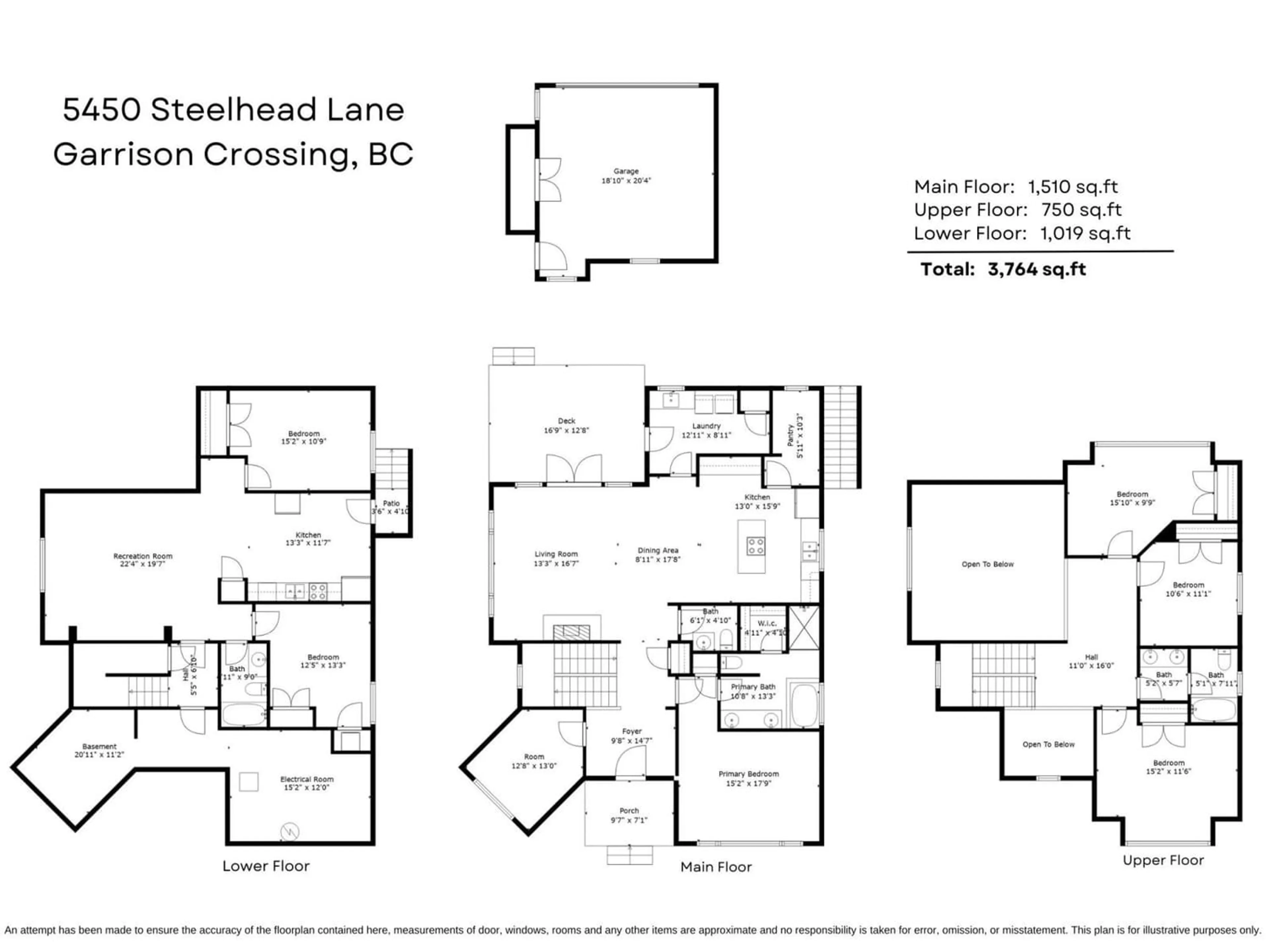 Floor plan for 5450 STEELHEAD LANE, Chilliwack British Columbia V2R0X7