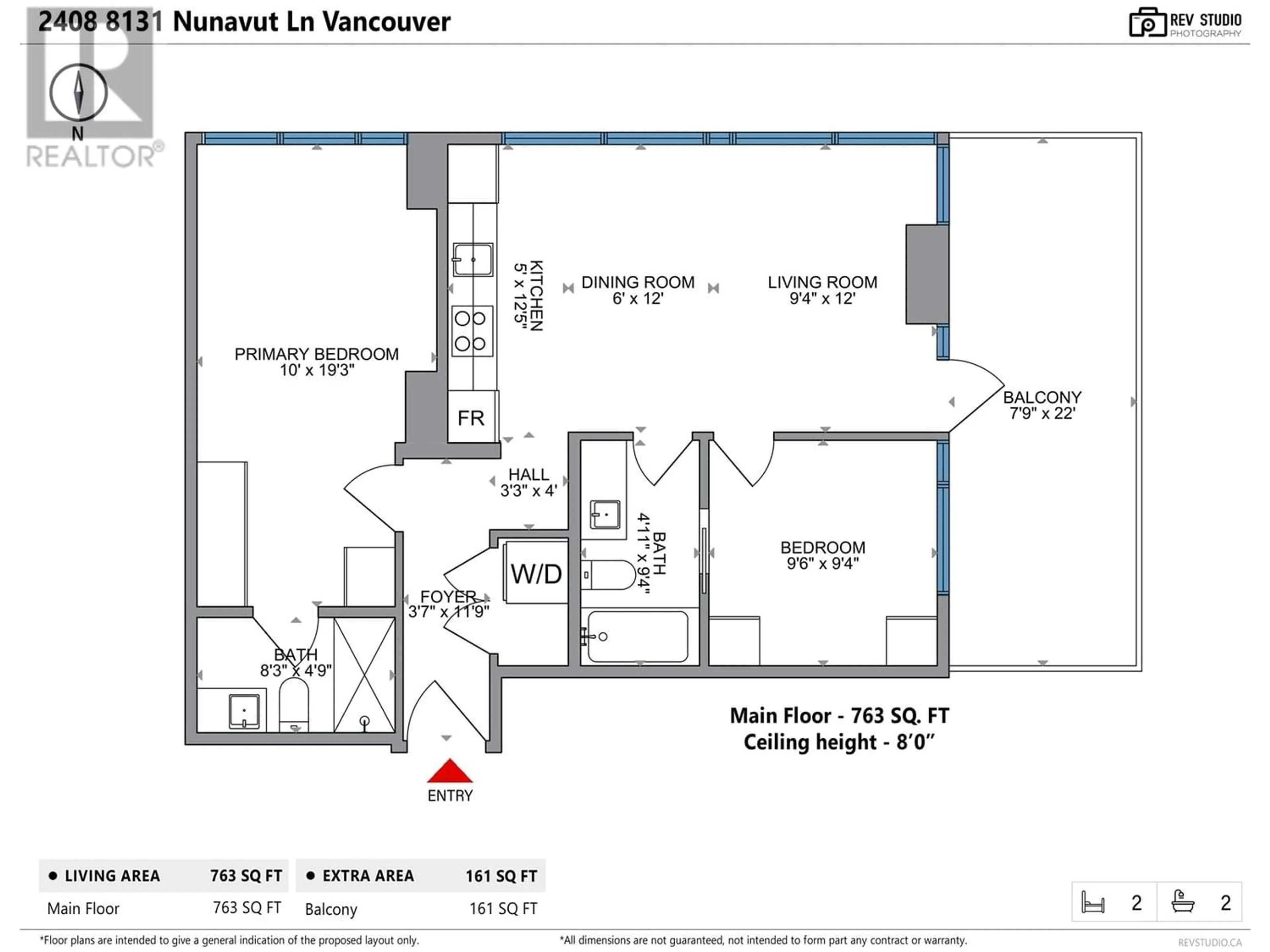Floor plan for 2408 8131 NUNAVUT LANE, Vancouver British Columbia V5X0E2