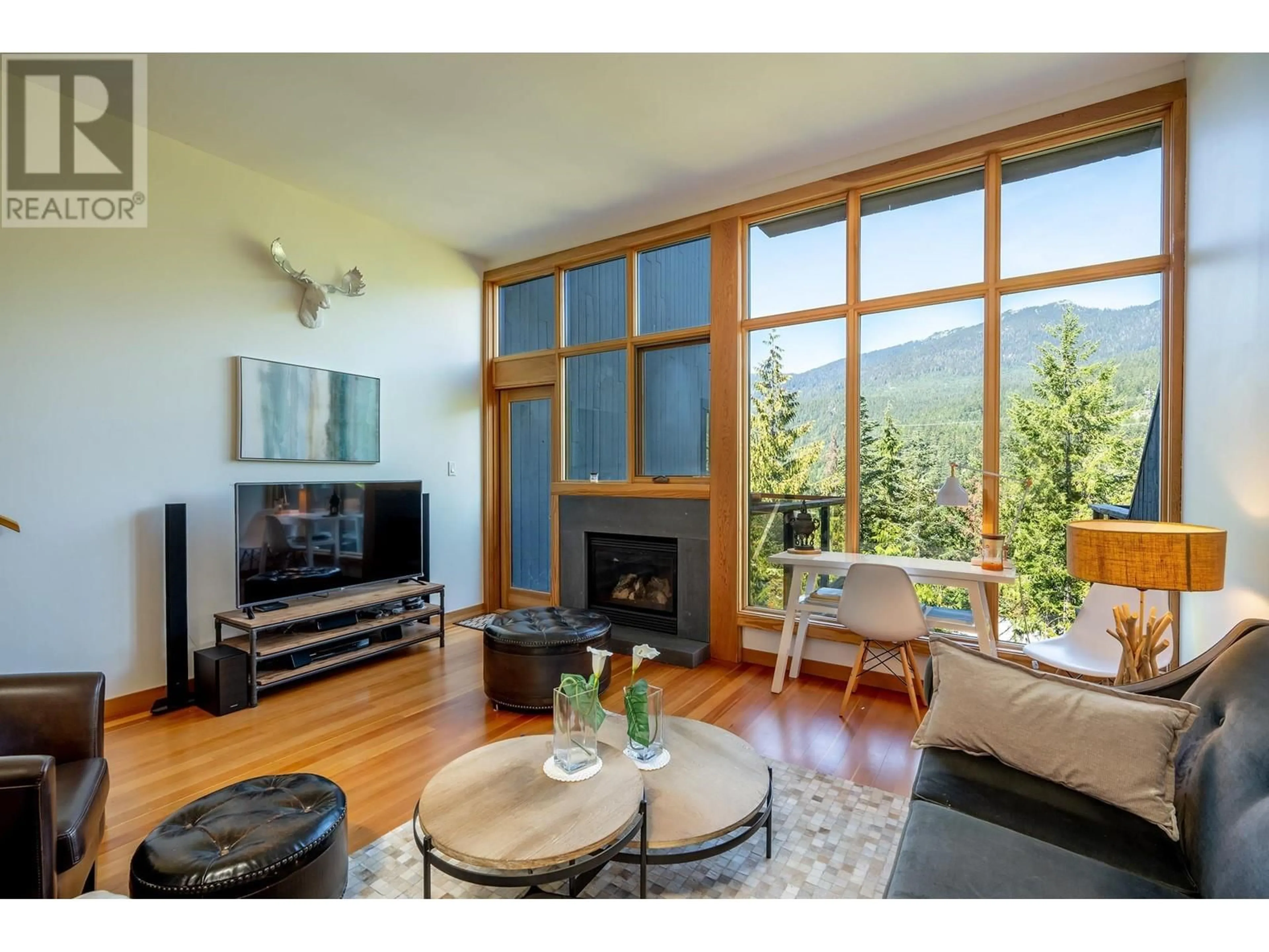 Living room, wood floors for 6 2221 GONDOLA WAY, Whistler British Columbia V8E0M8