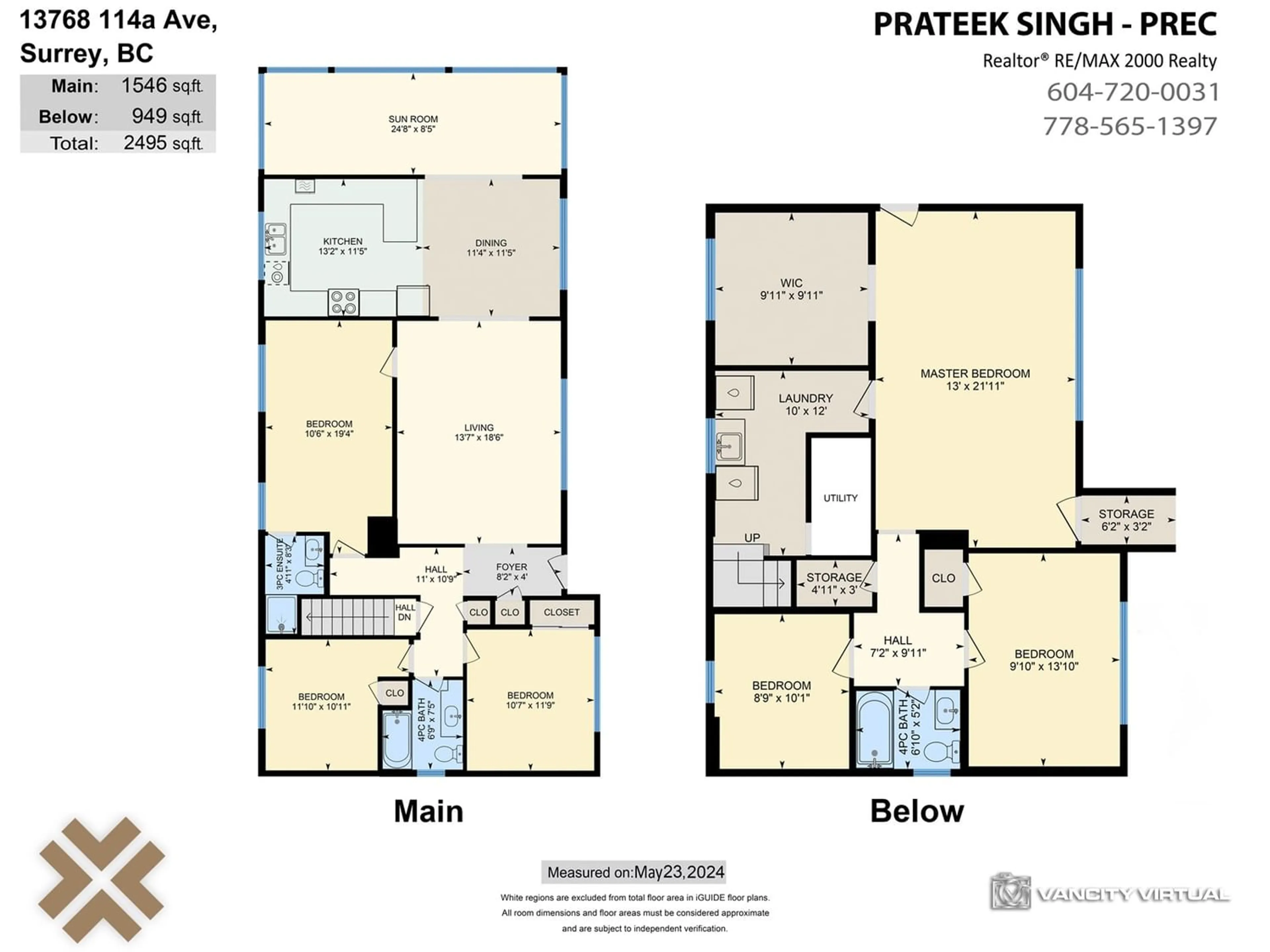 Floor plan for 13768 114A AVENUE, Surrey British Columbia V3R2N2