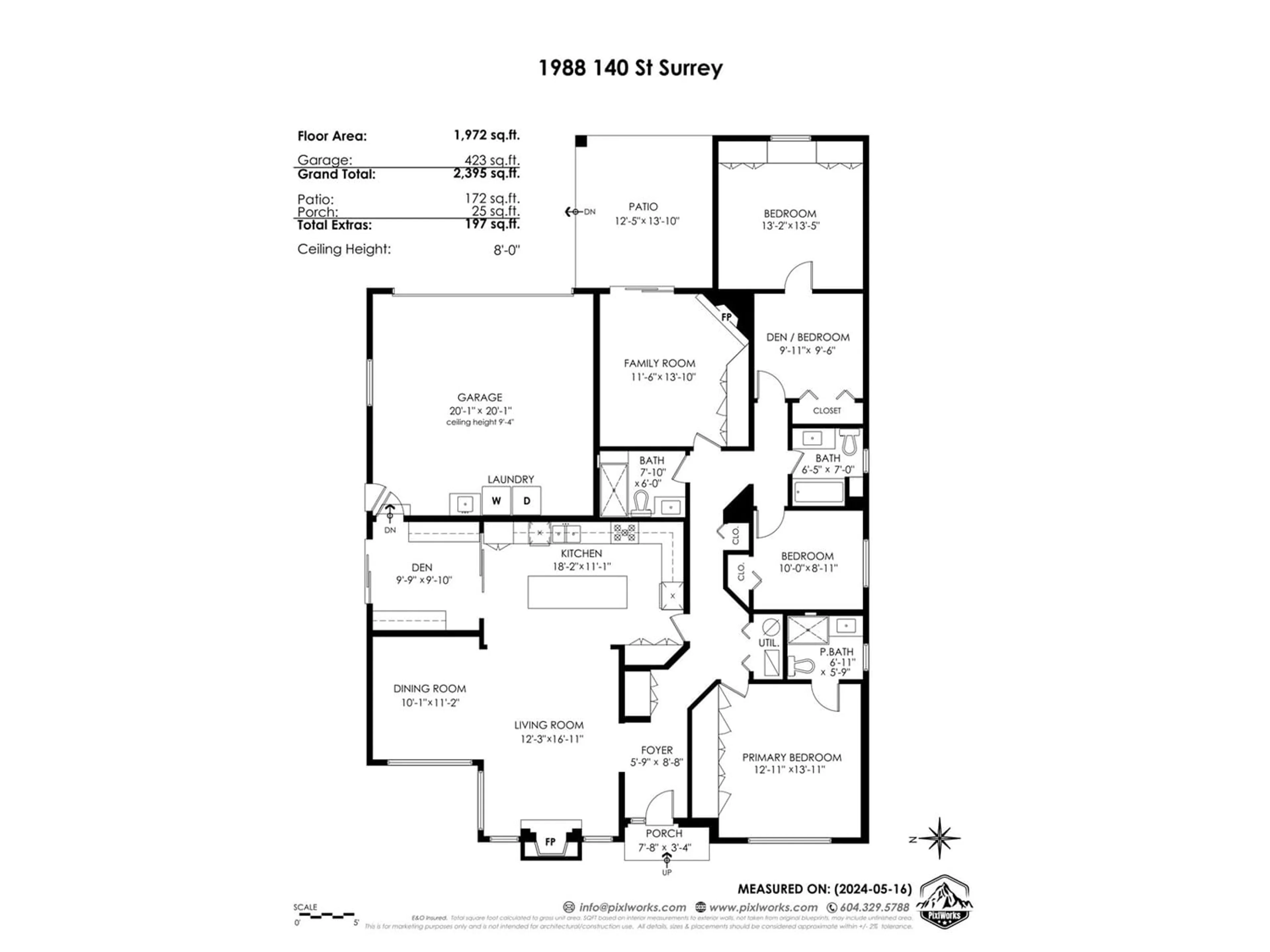 Floor plan for 1988 140 STREET, Surrey British Columbia V4A4H3