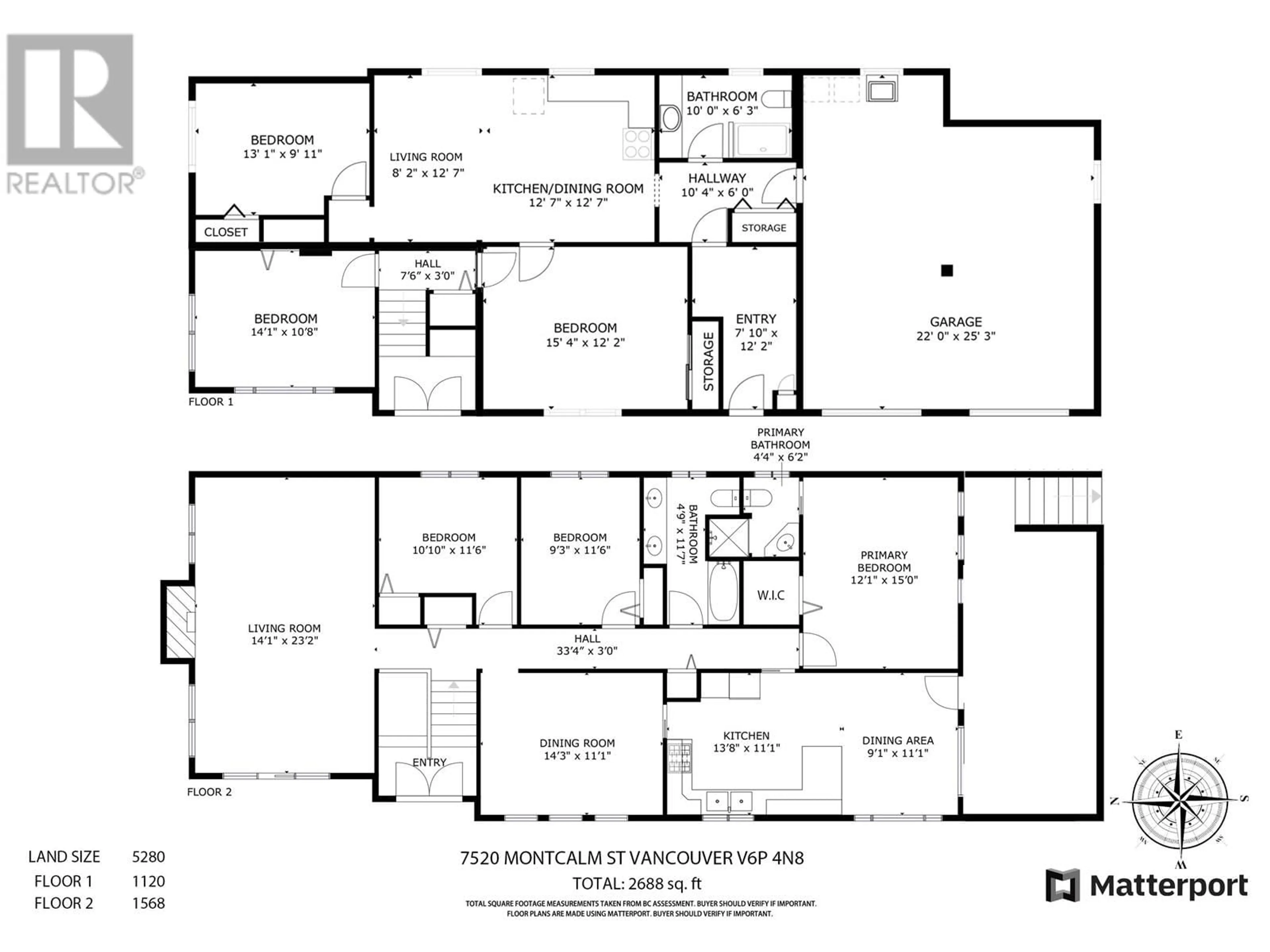 Floor plan for 7520 MONTCALM STREET, Vancouver British Columbia V6P4N8