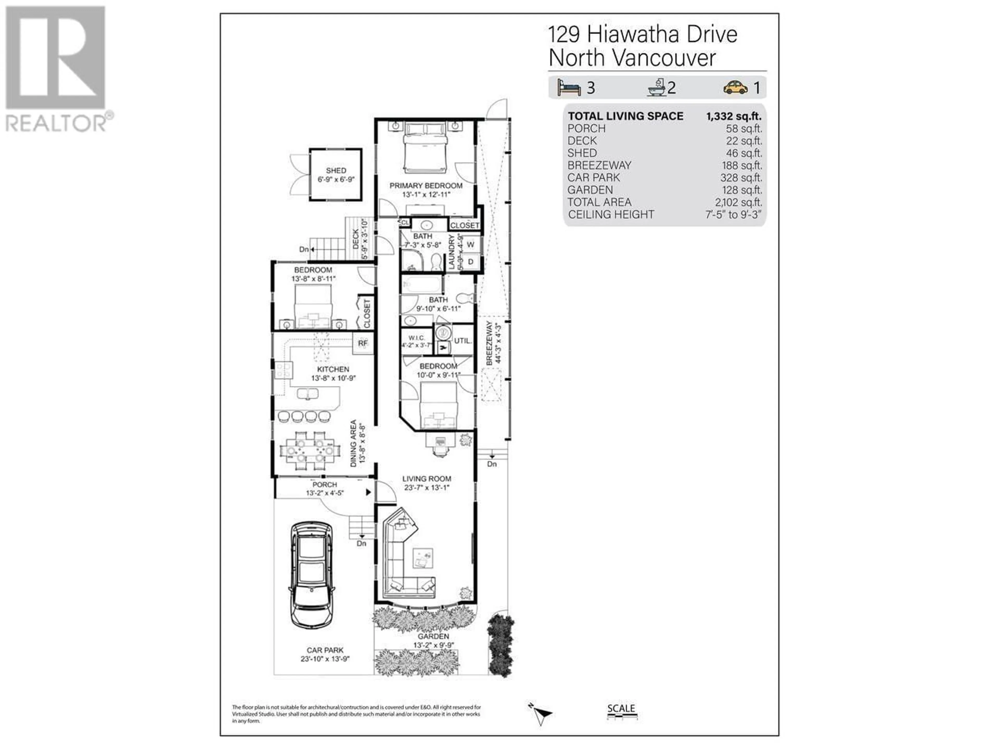 Floor plan for 129 HIAWATHA DRIVE, West Vancouver British Columbia V7P3E8