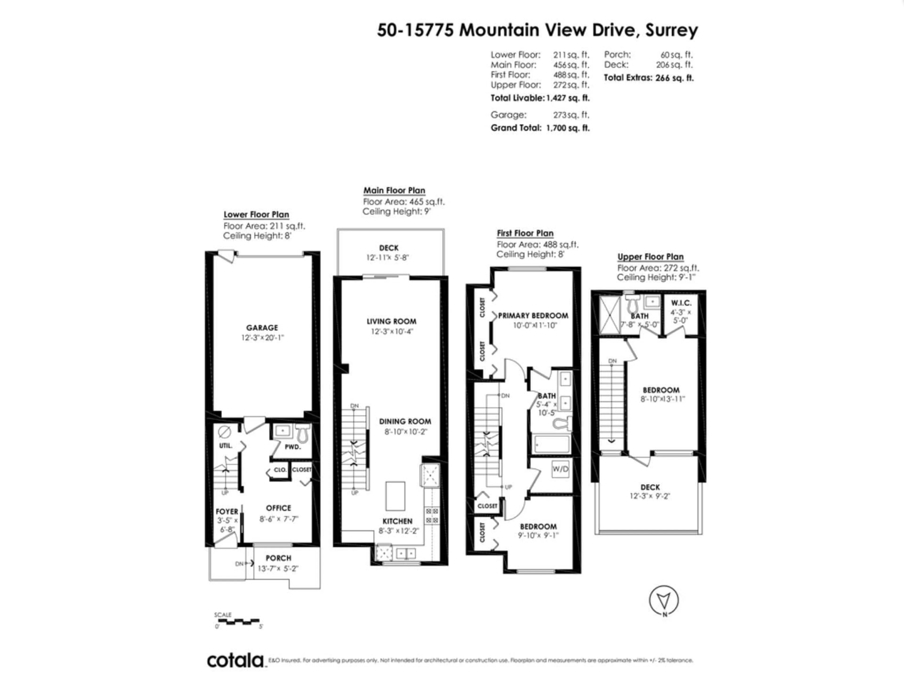 Floor plan for 50 15775 MOUNTAIN VIEW DRIVE, Surrey British Columbia V3Z0W7