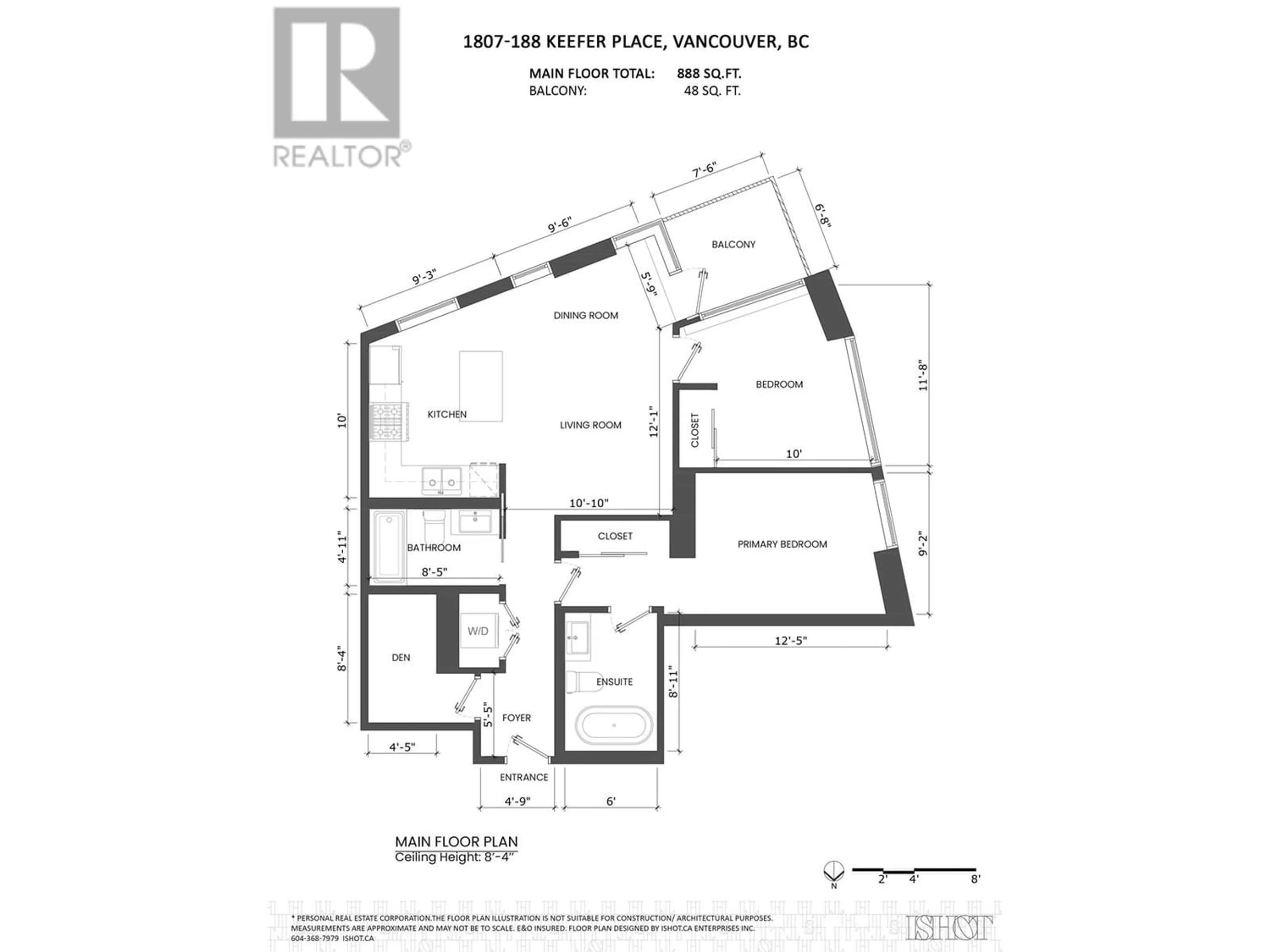 Floor plan for 1807 188 KEEFER PLACE, Vancouver British Columbia V6B0J1