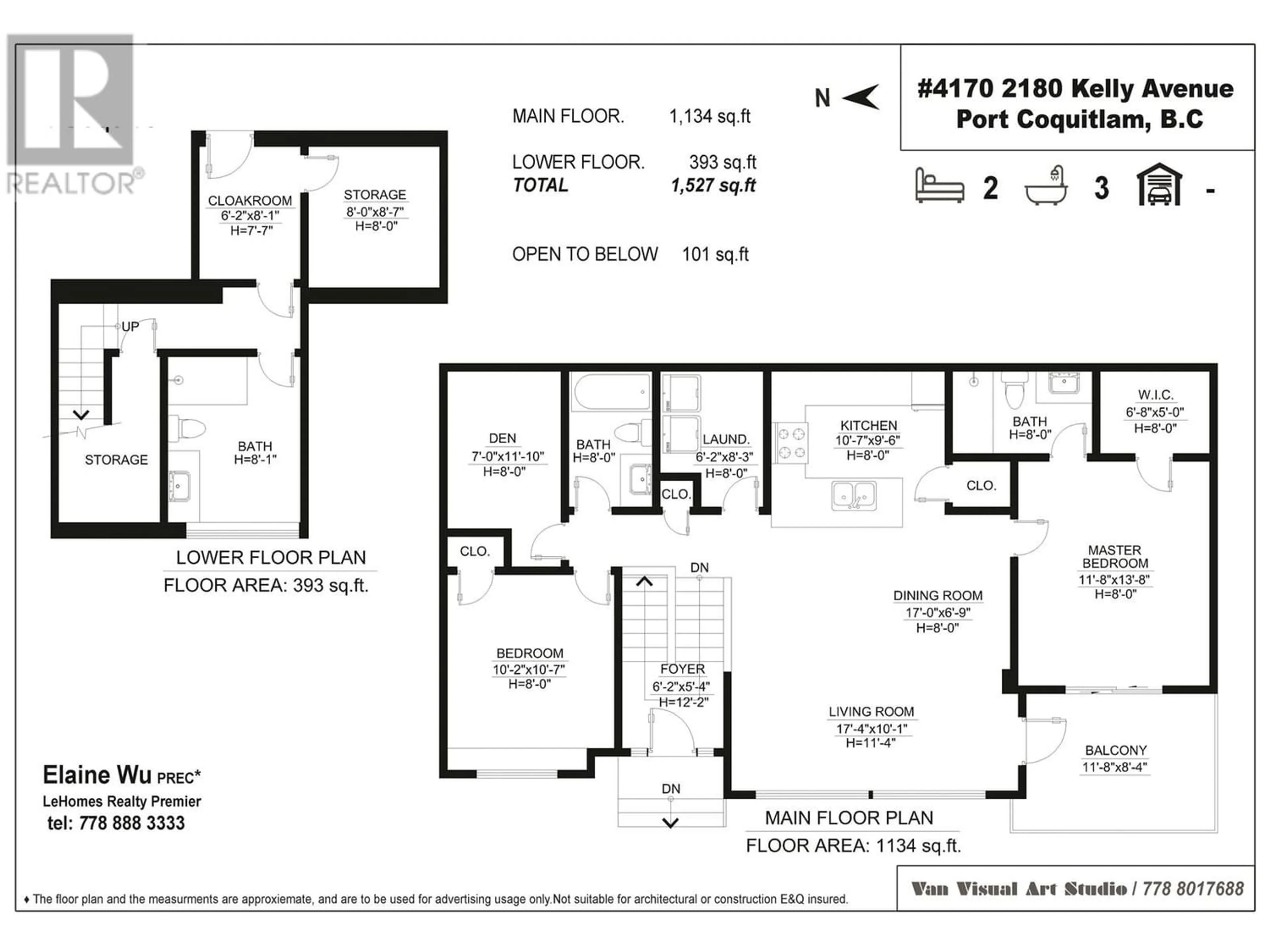 Floor plan for 4170 2180 KELLY AVENUE, Port Coquitlam British Columbia V3C0L1