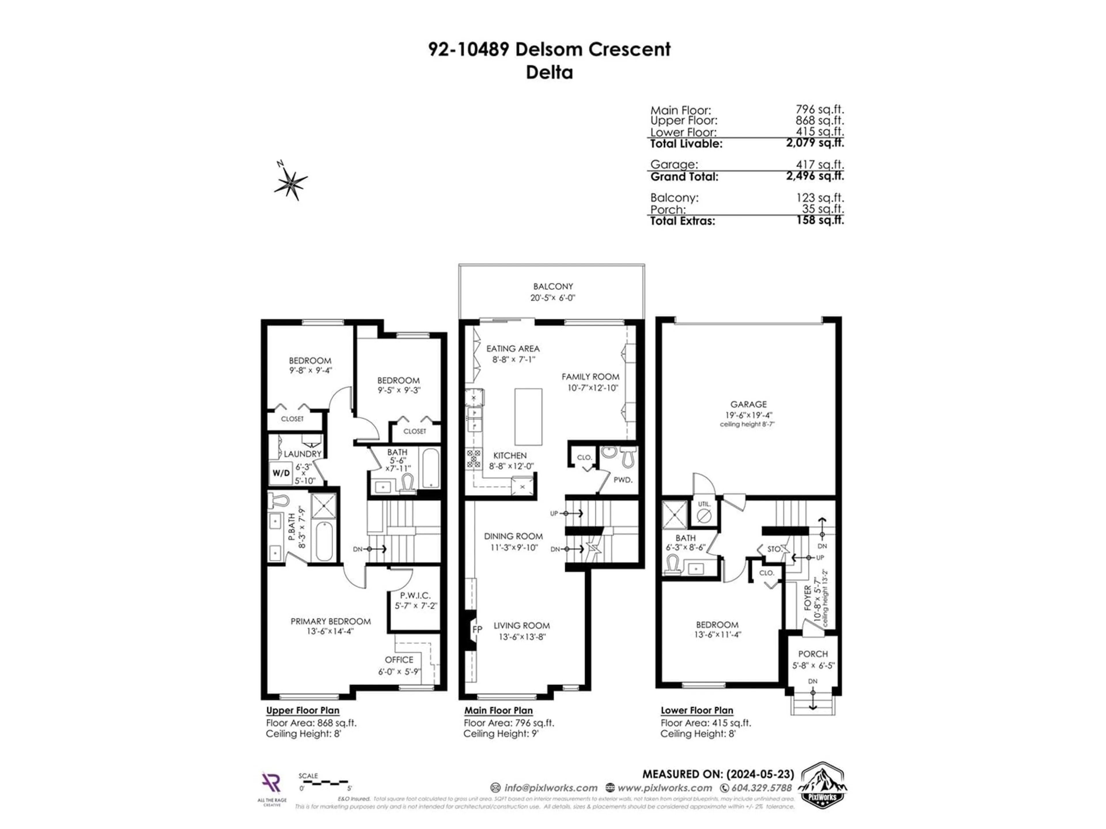 Floor plan for 92 10489 DELSOM CRESCENT, Delta British Columbia V4C0B9