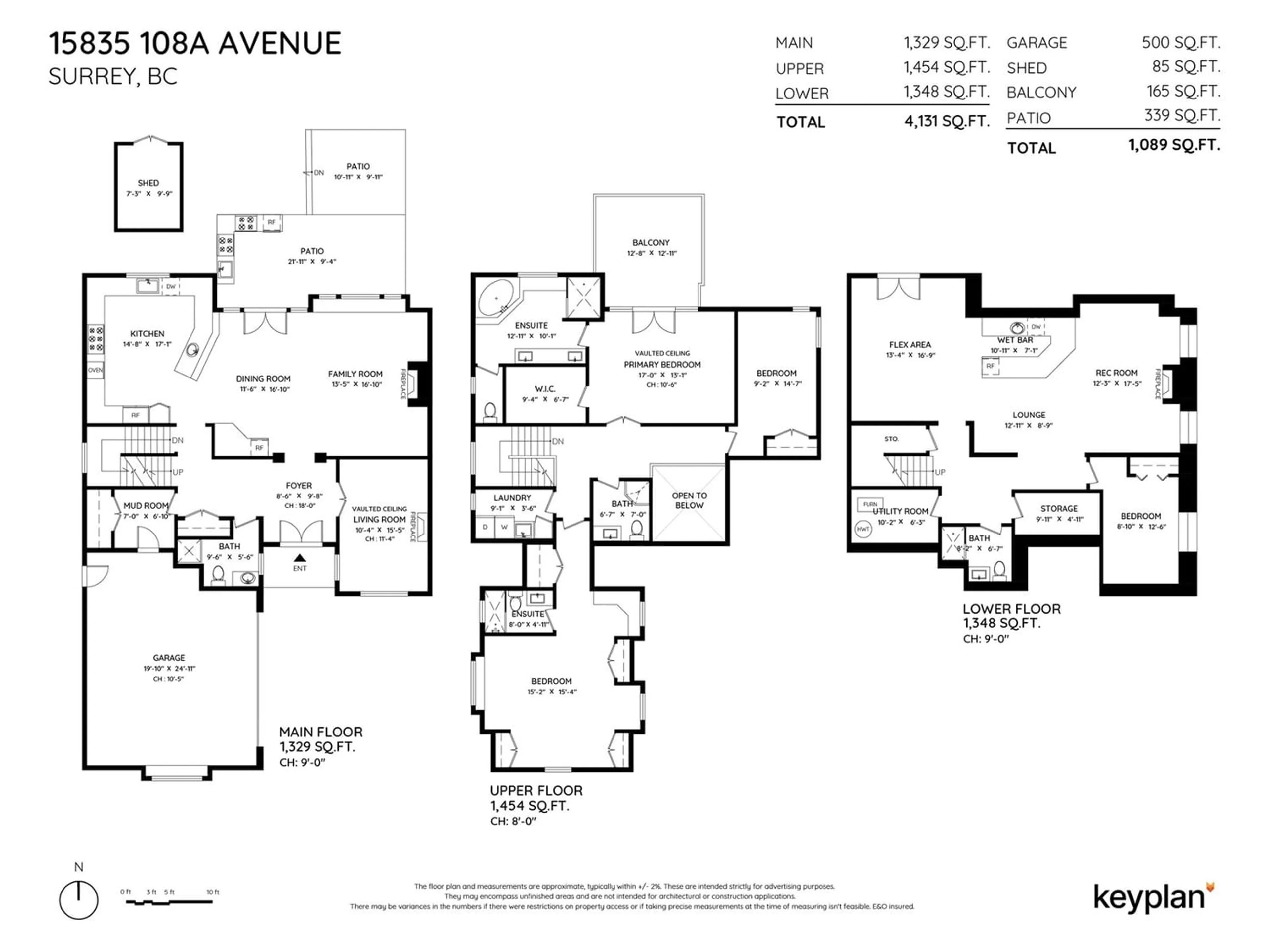 Floor plan for 15835 108A AVENUE, Surrey British Columbia V4N1J7