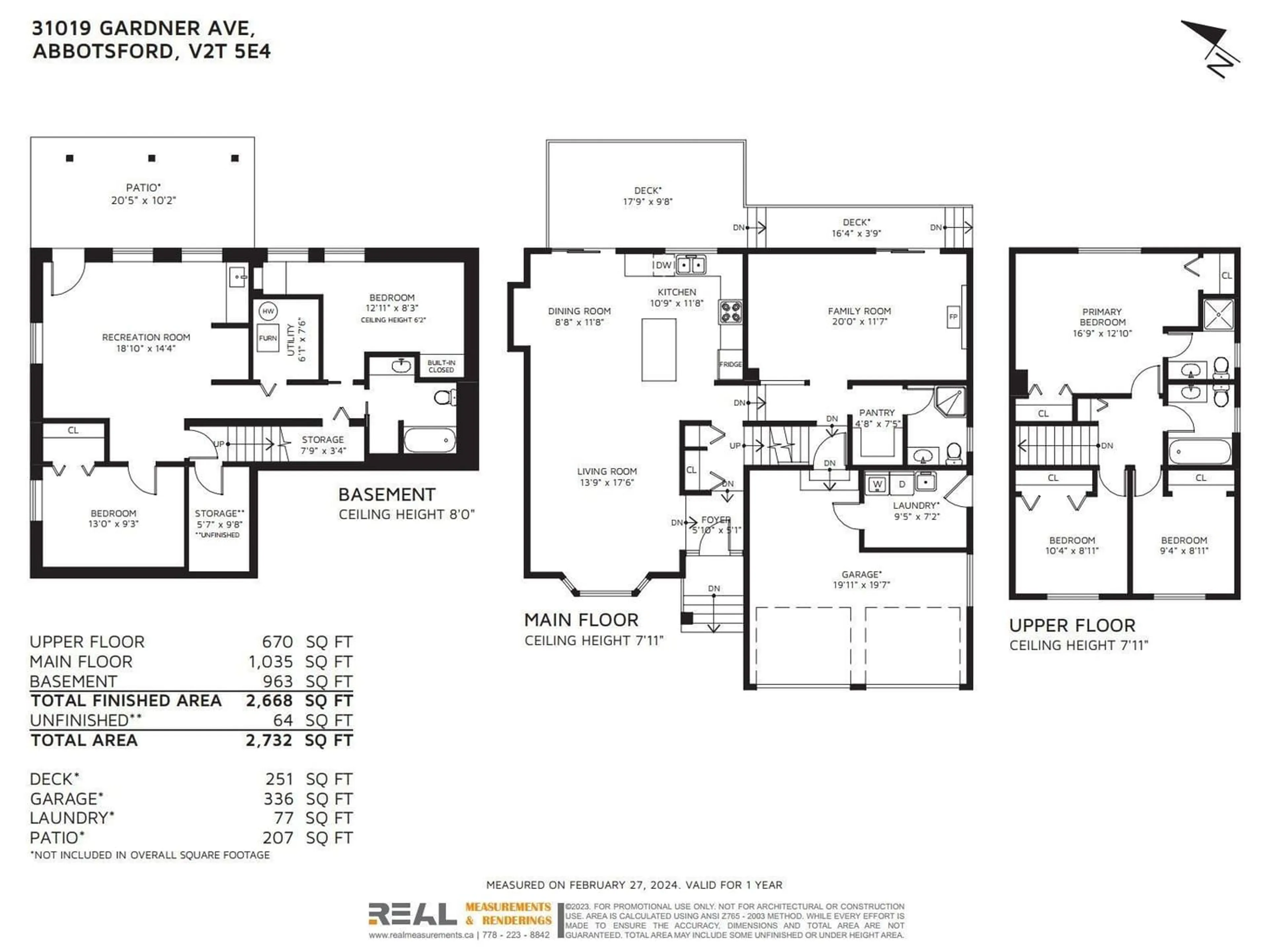 Floor plan for 31019 GARDNER AVENUE, Abbotsford British Columbia V2T5E4