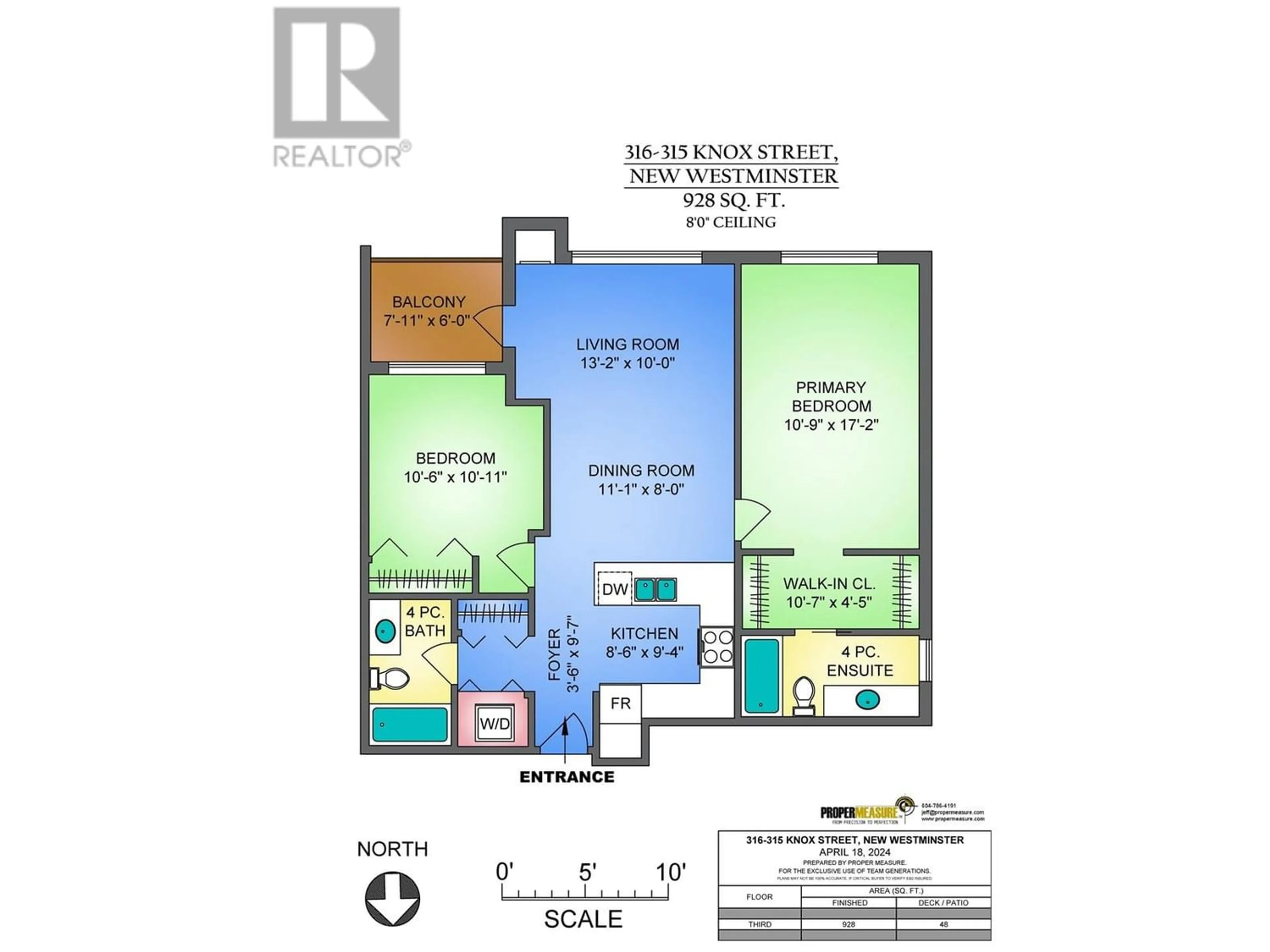 Floor plan for 316 315 KNOX STREET, New Westminster British Columbia V3L0B5