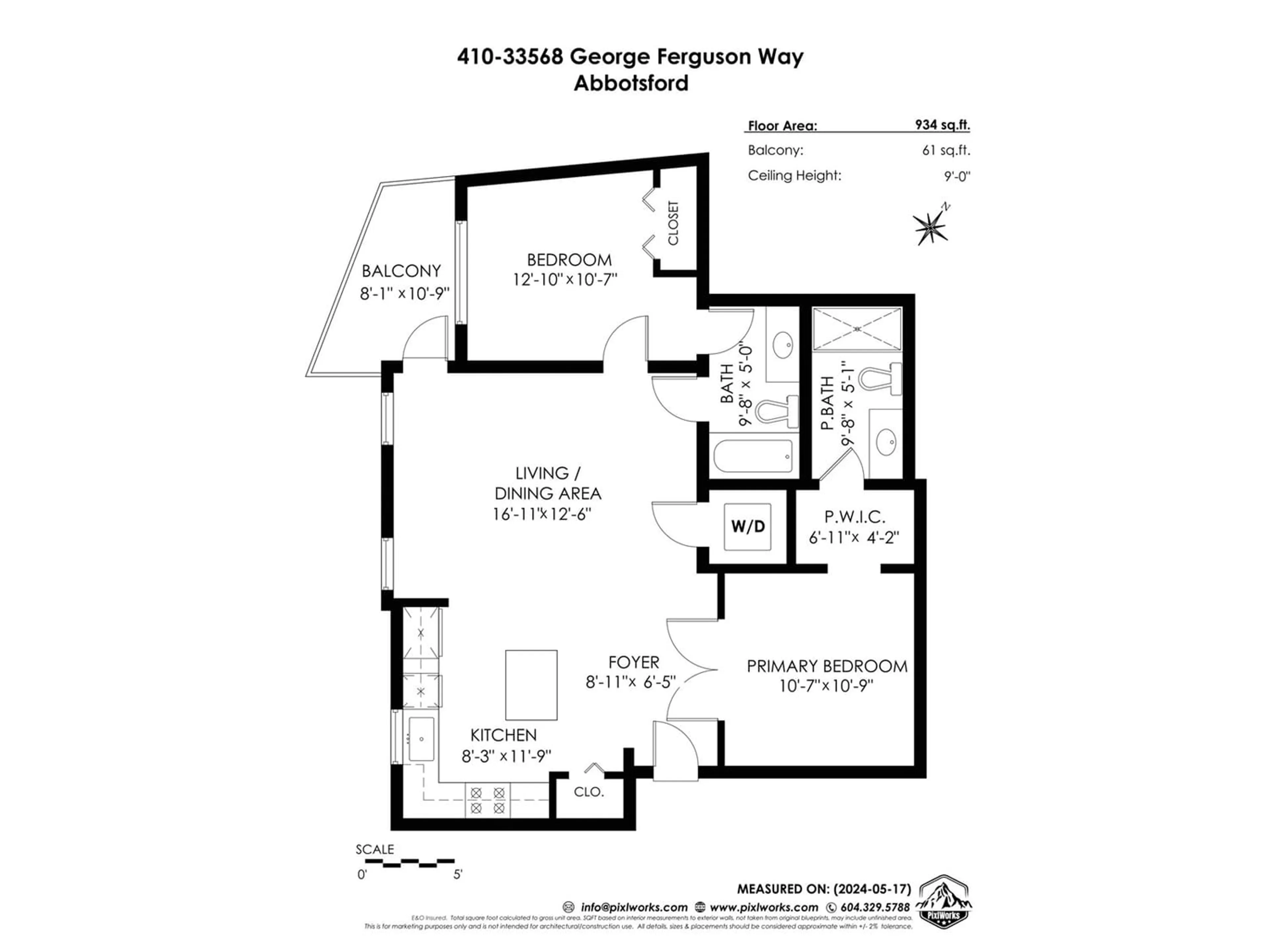 Floor plan for 410 33568 GEORGE FERGUSON WAY, Abbotsford British Columbia V2S0M3
