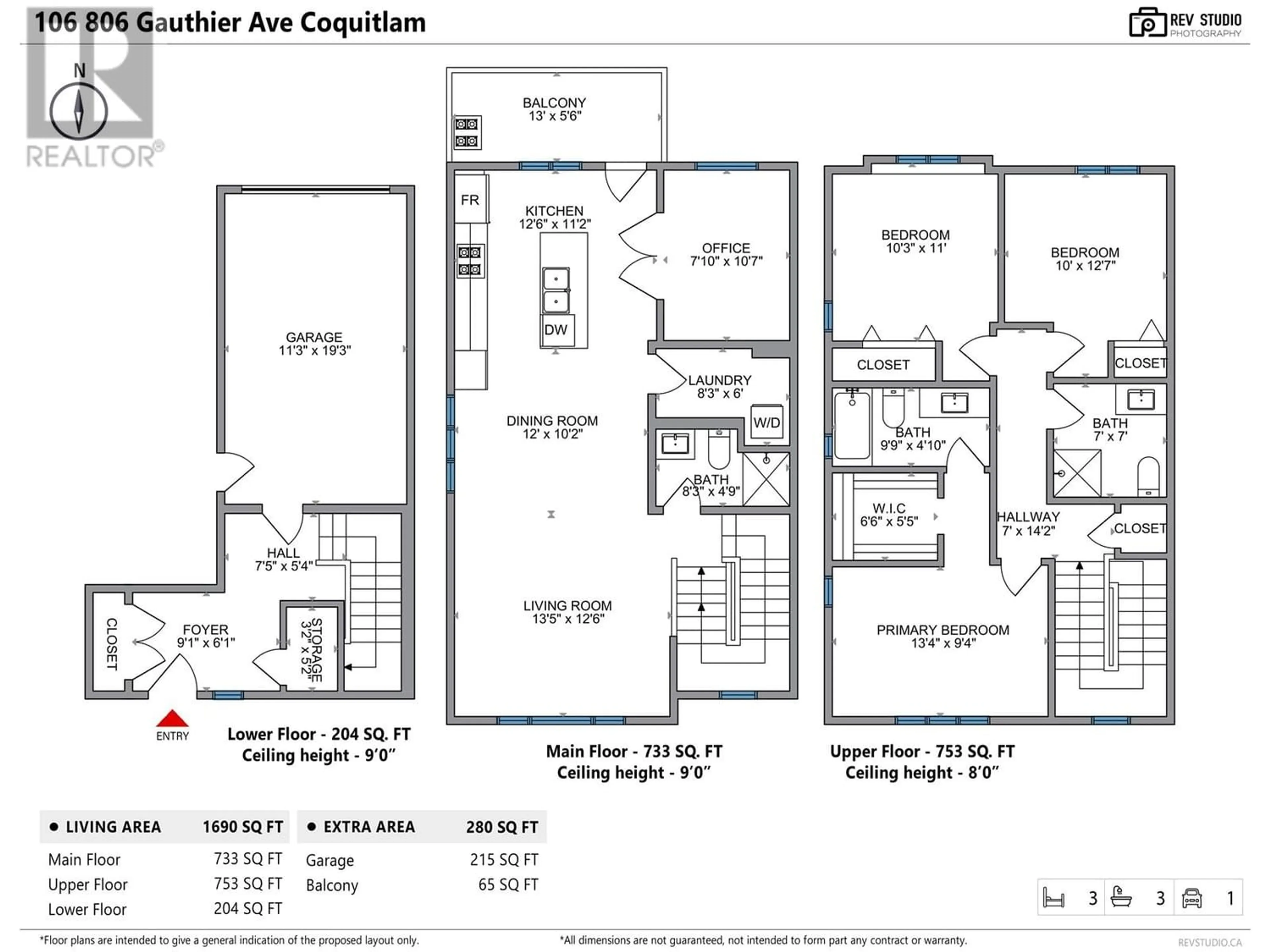 Floor plan for 106 806 GAUTHIER AVENUE, Coquitlam British Columbia V3K1R9