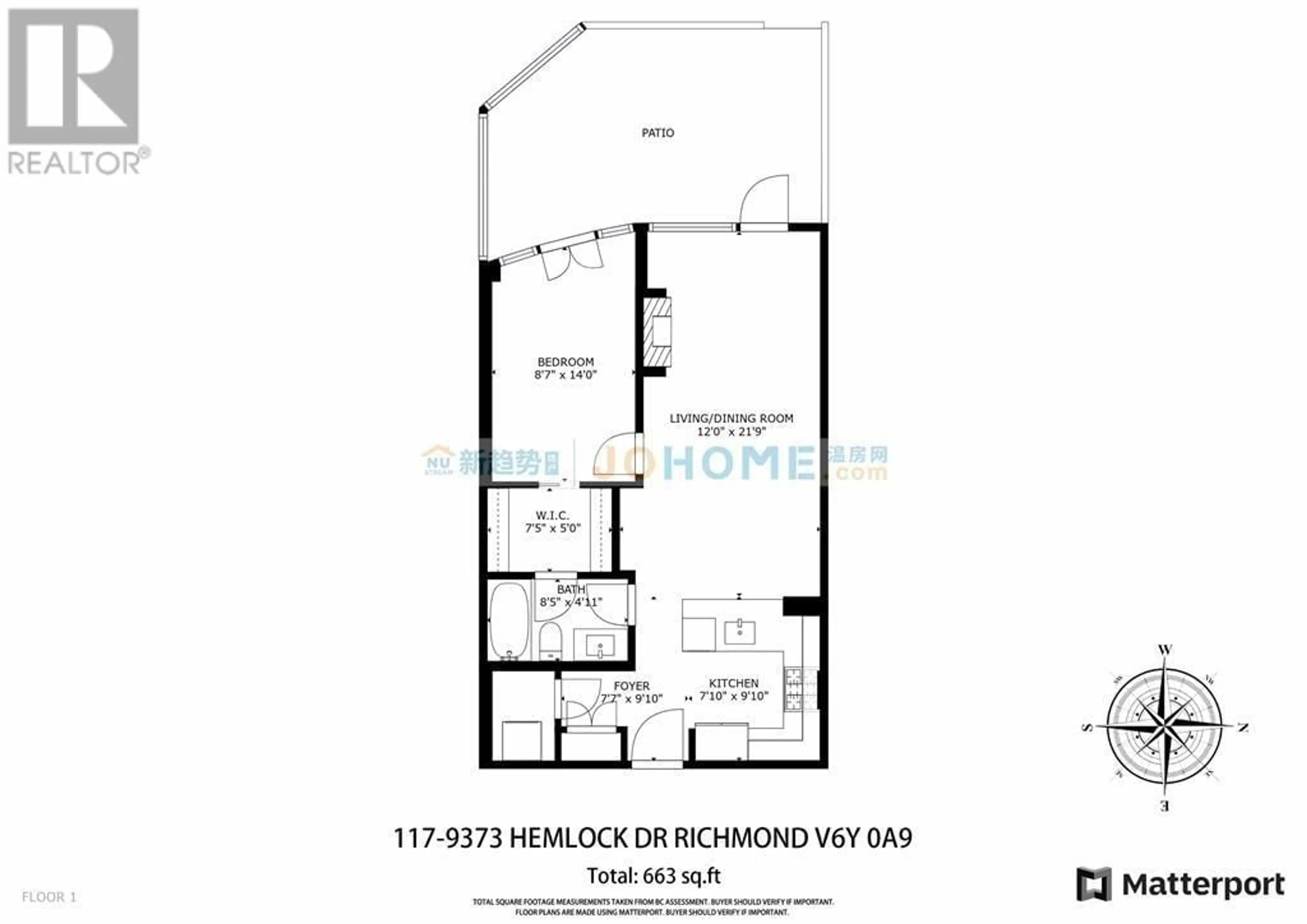 Floor plan for 117 9373 HEMLOCK DRIVE, Richmond British Columbia V6Y0A9