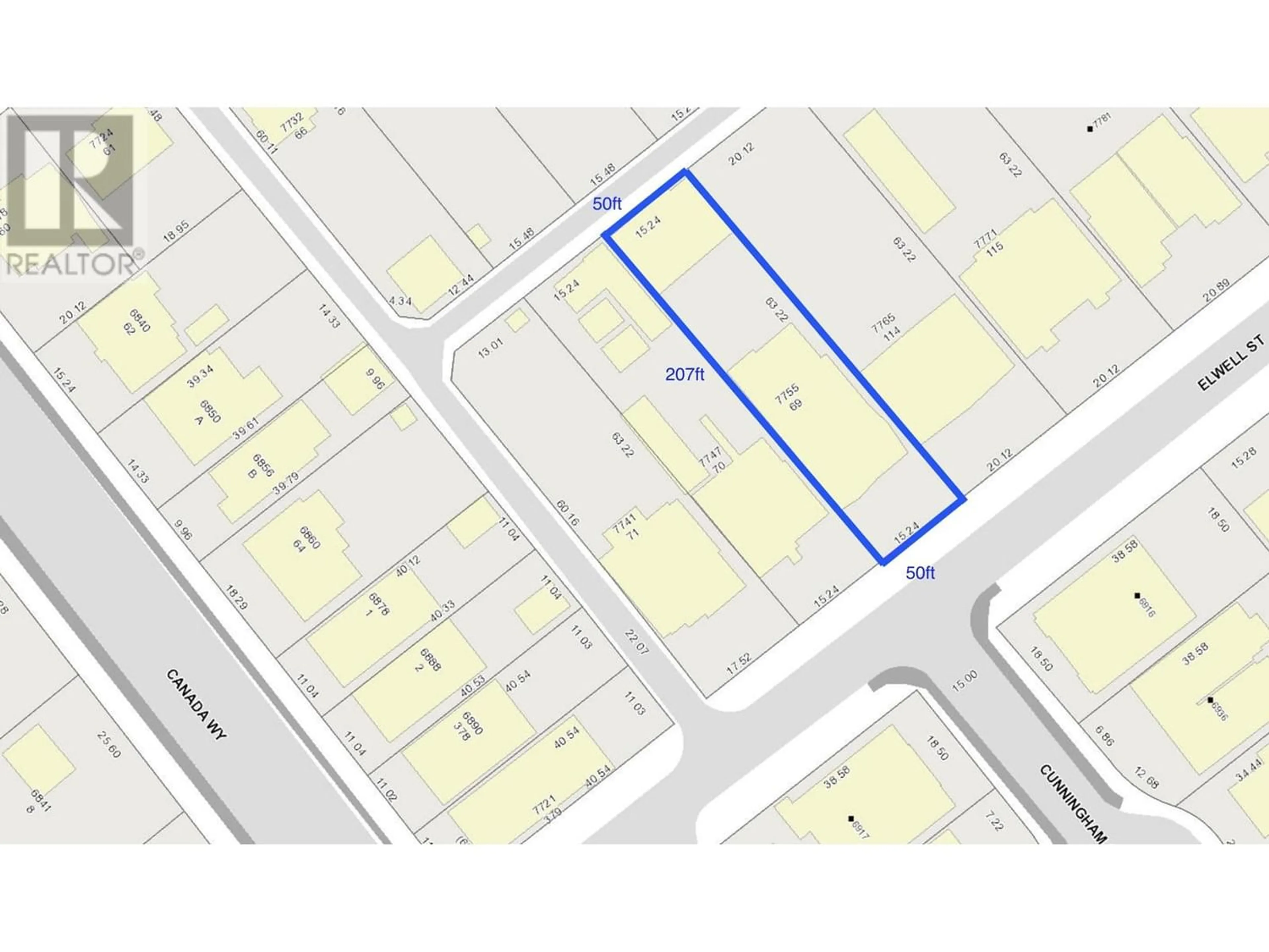 Picture of a map for 7755 ELWELL STREET, Burnaby British Columbia V5E1M1