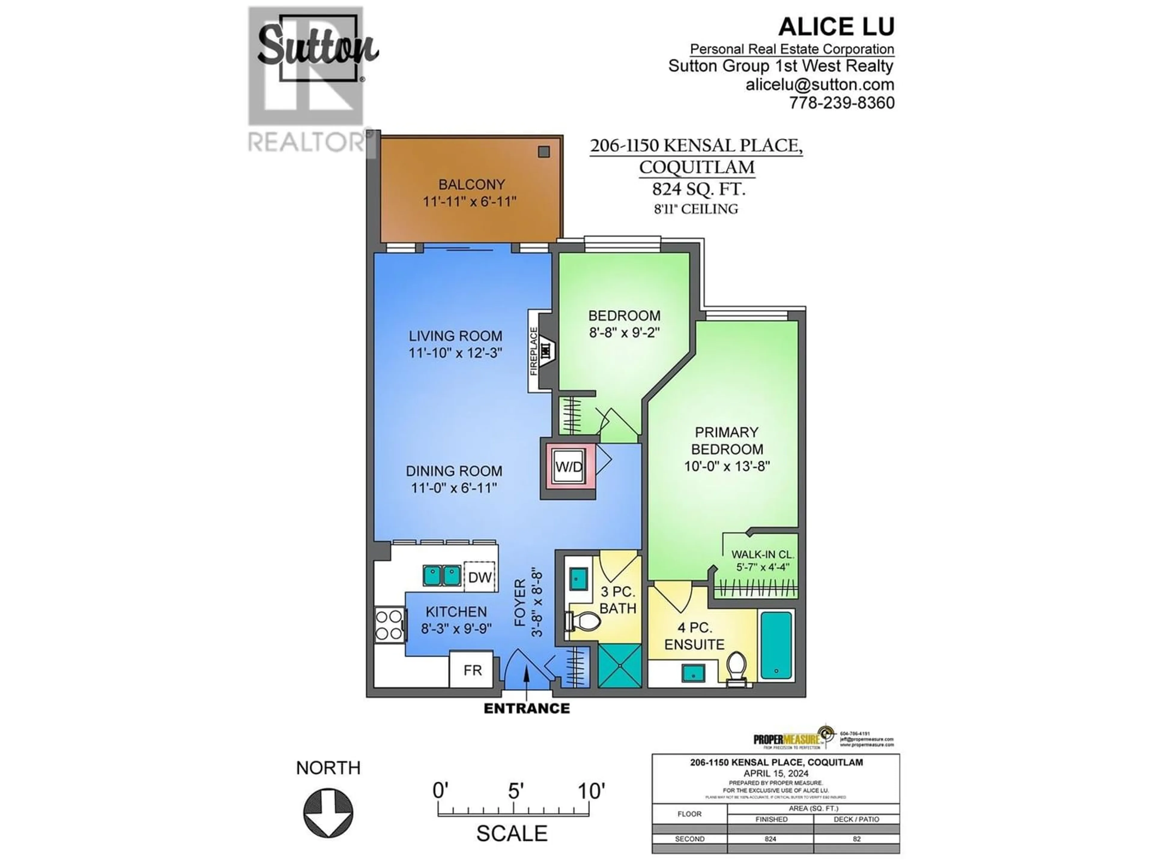 Floor plan for 206 1150 KENSAL PLACE, Coquitlam British Columbia V3B0H4