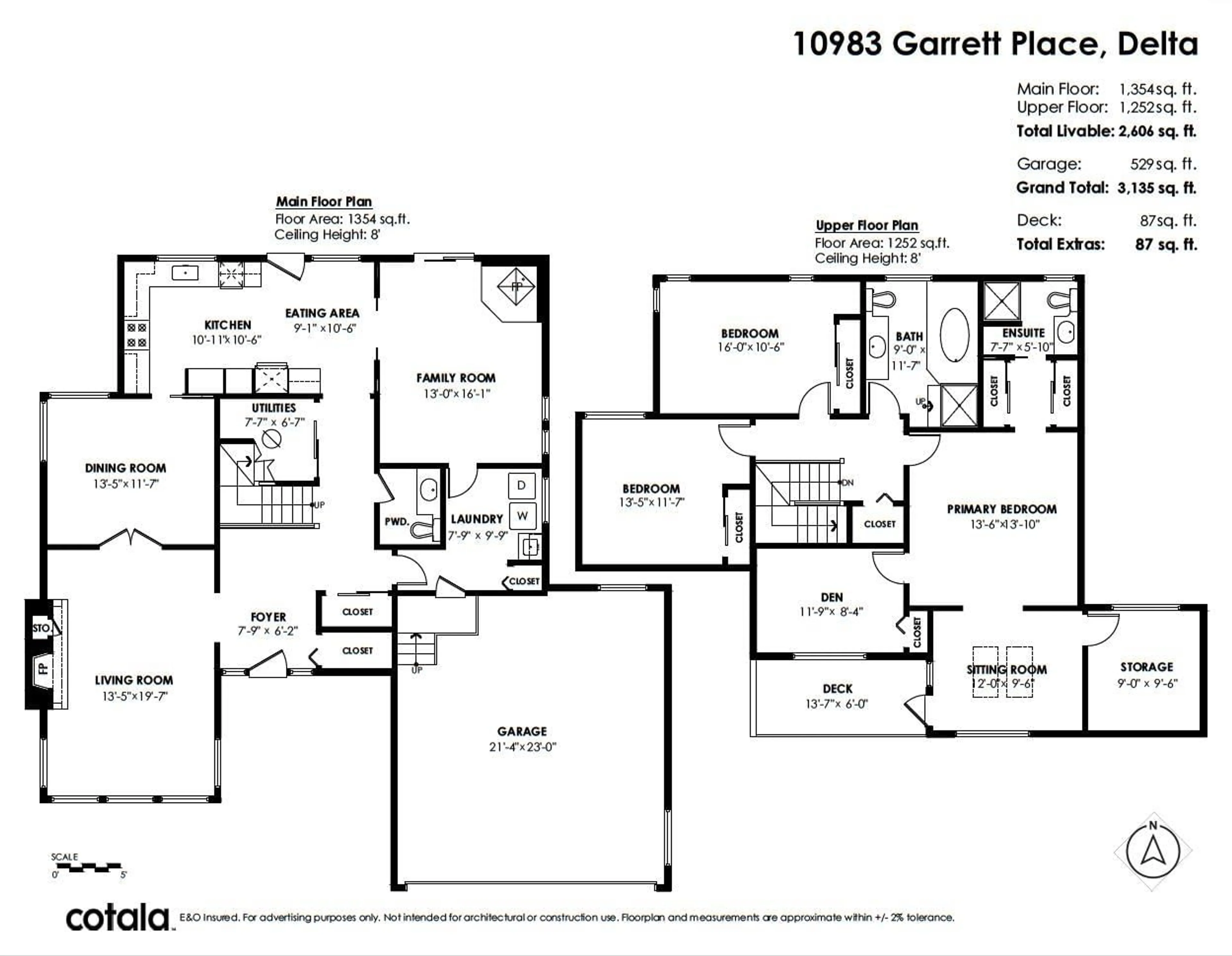 Floor plan for 10983 GARRETT PLACE, Delta British Columbia V4C7N4