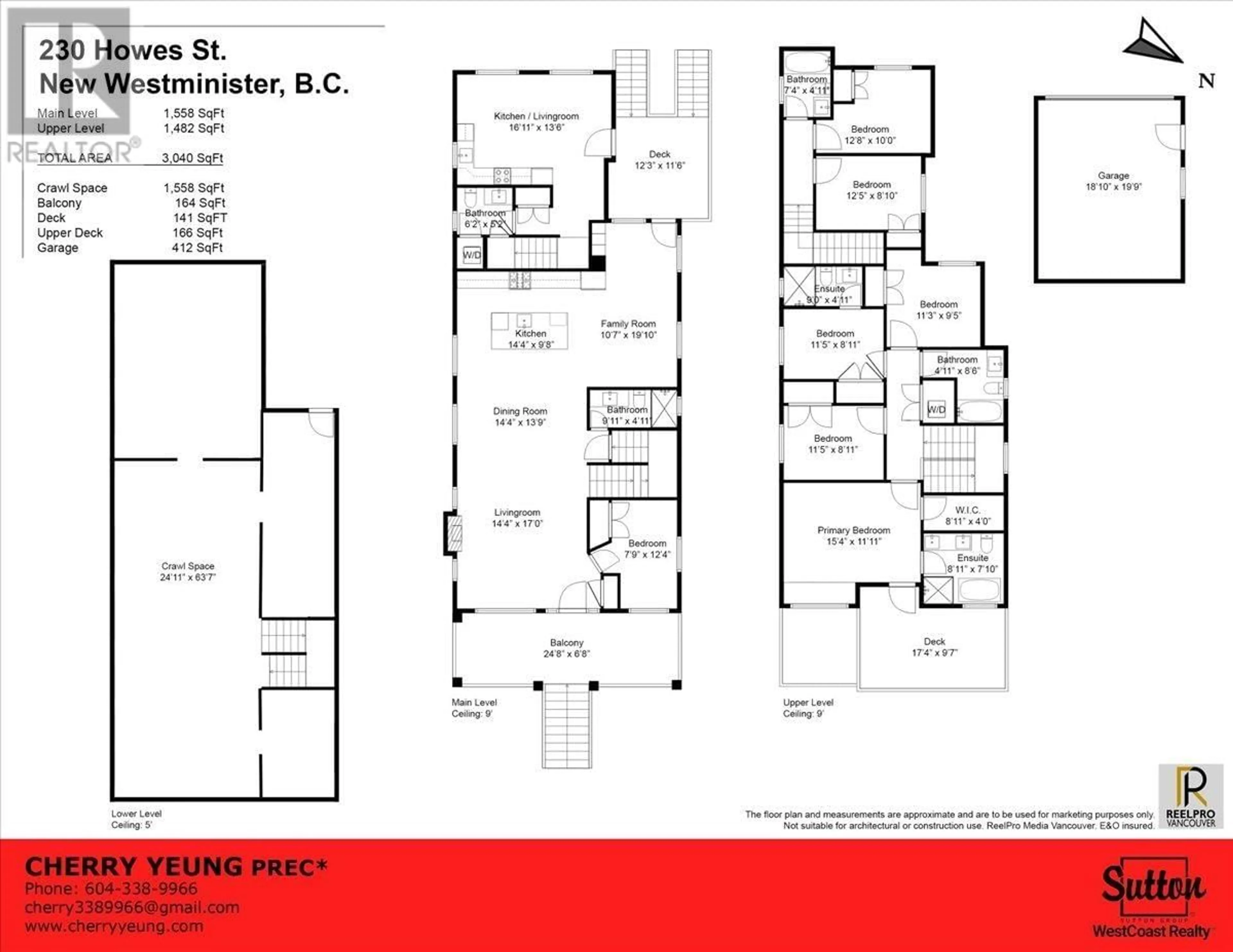 Floor plan for 230 HOWES STREET, New Westminster British Columbia V3M5L6