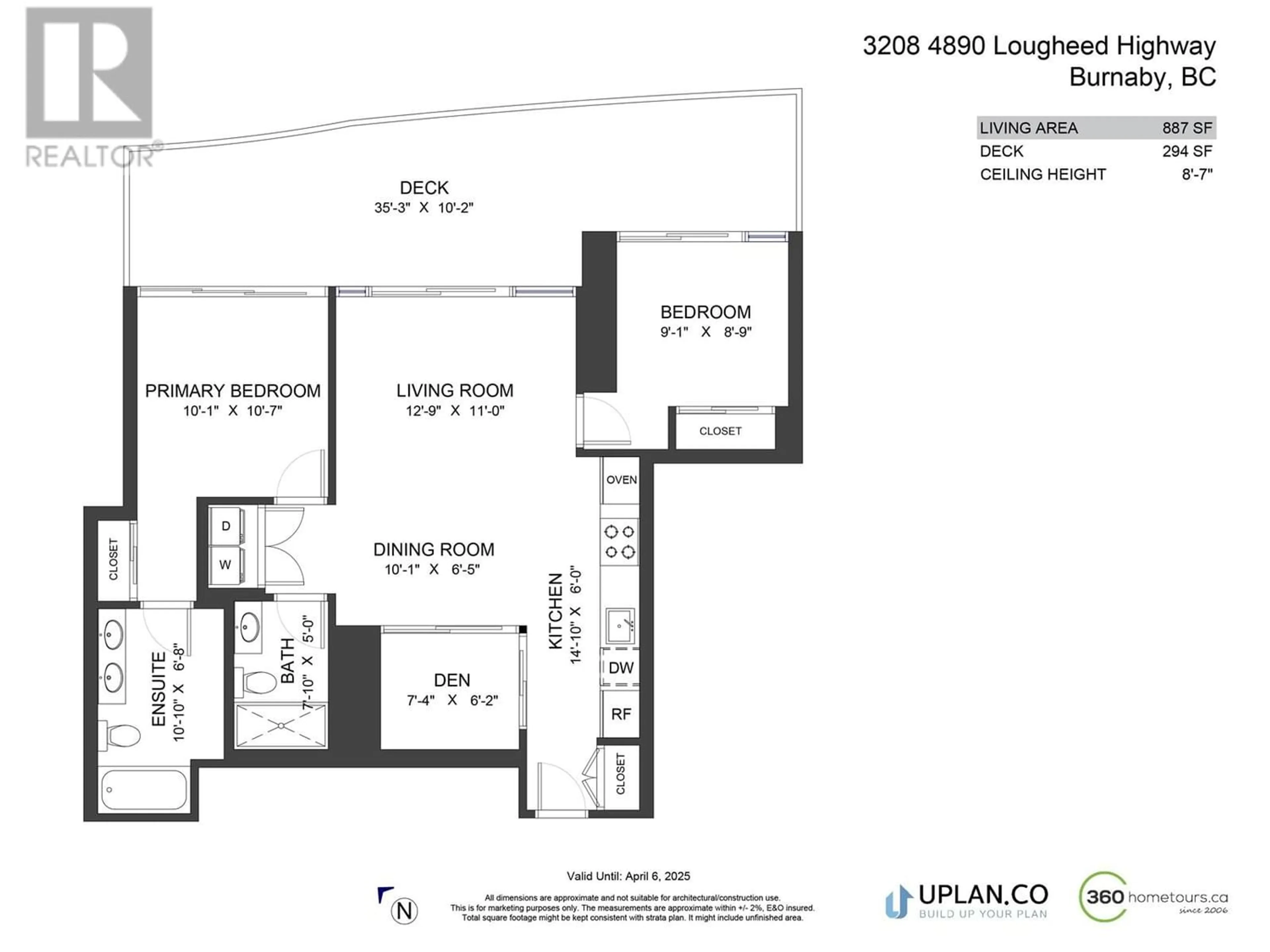 Floor plan for 3208 4890 LOUGHEED HIGHWAY, Burnaby British Columbia V5C0N2