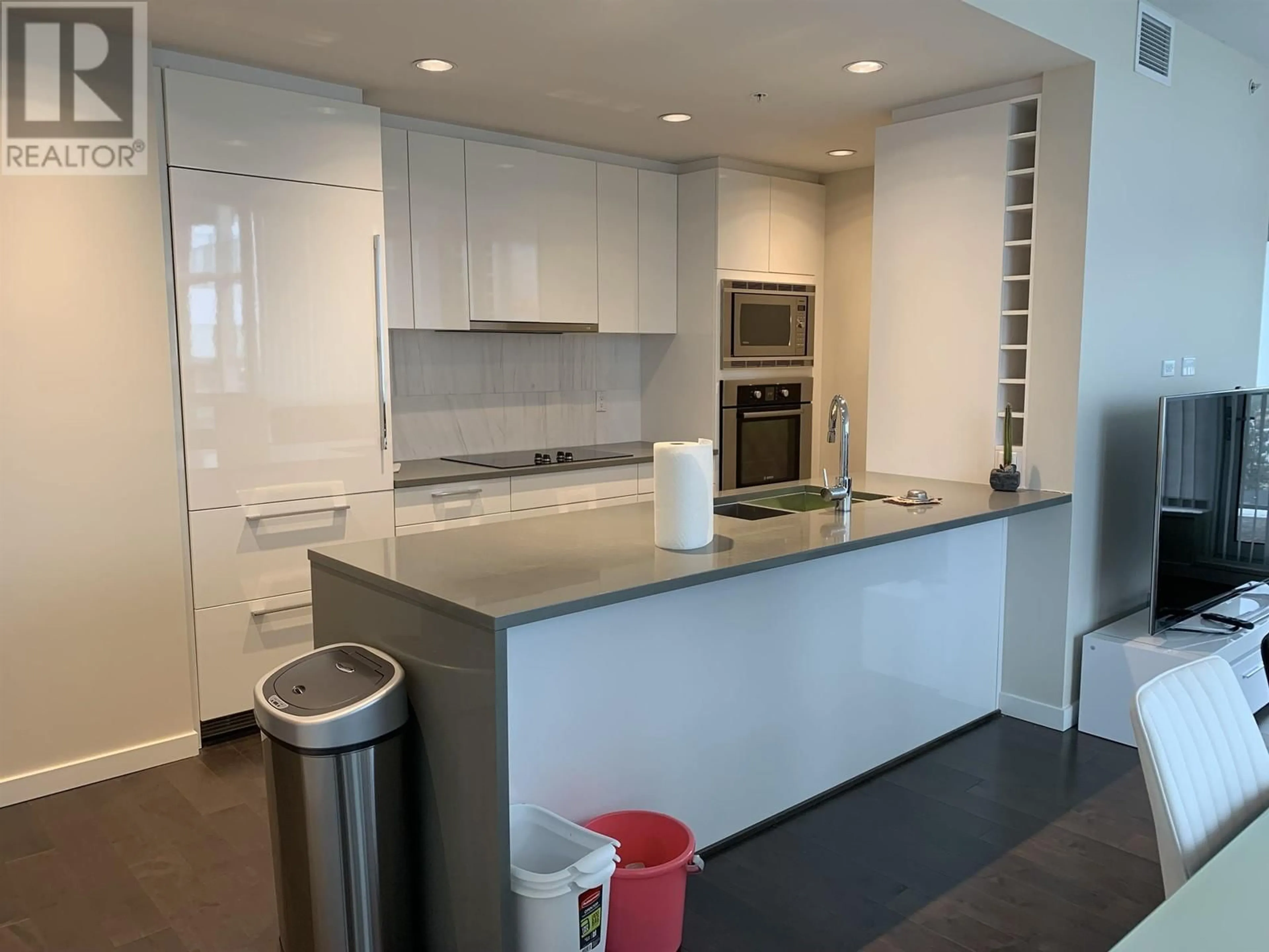 Open concept kitchen, ceramic/tile floor for 1205 5728 BERTON AVENUE, Vancouver British Columbia V6S0E5