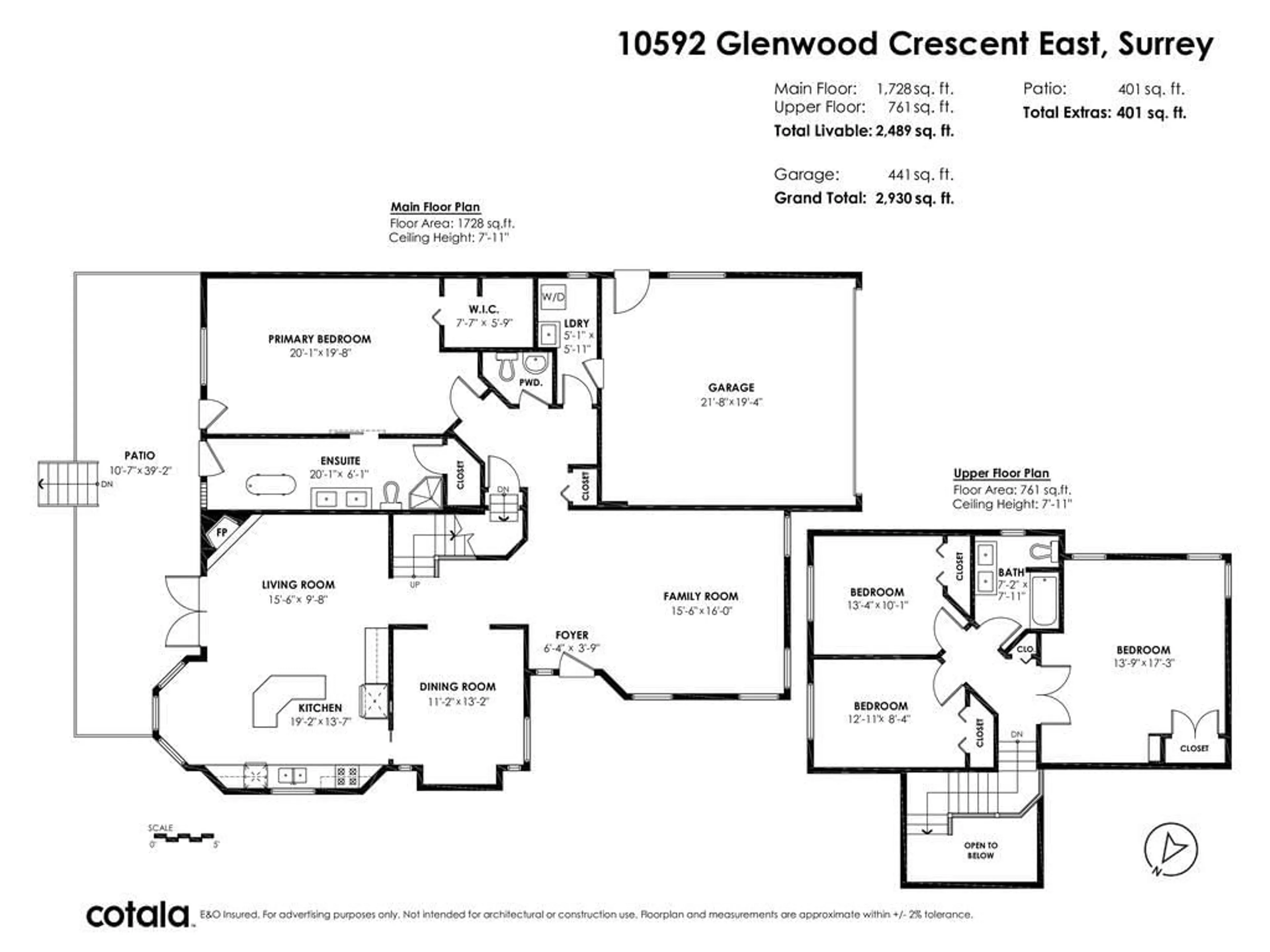 Floor plan for 10592 E GLENWOOD CRESCENT, Surrey British Columbia V4N1V9