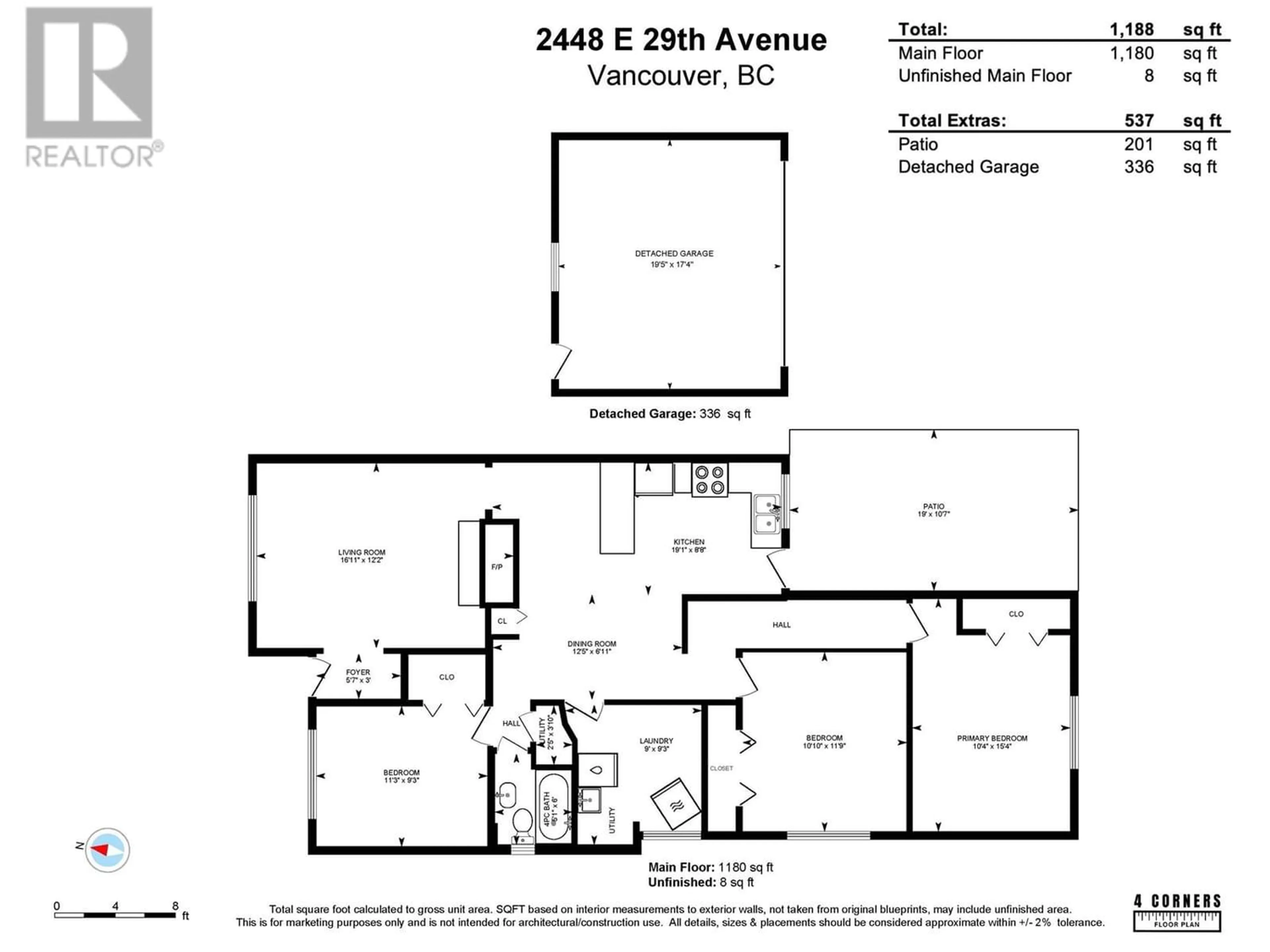Floor plan for 2448 EAST 29 AVENUE, Vancouver British Columbia V5R1T9