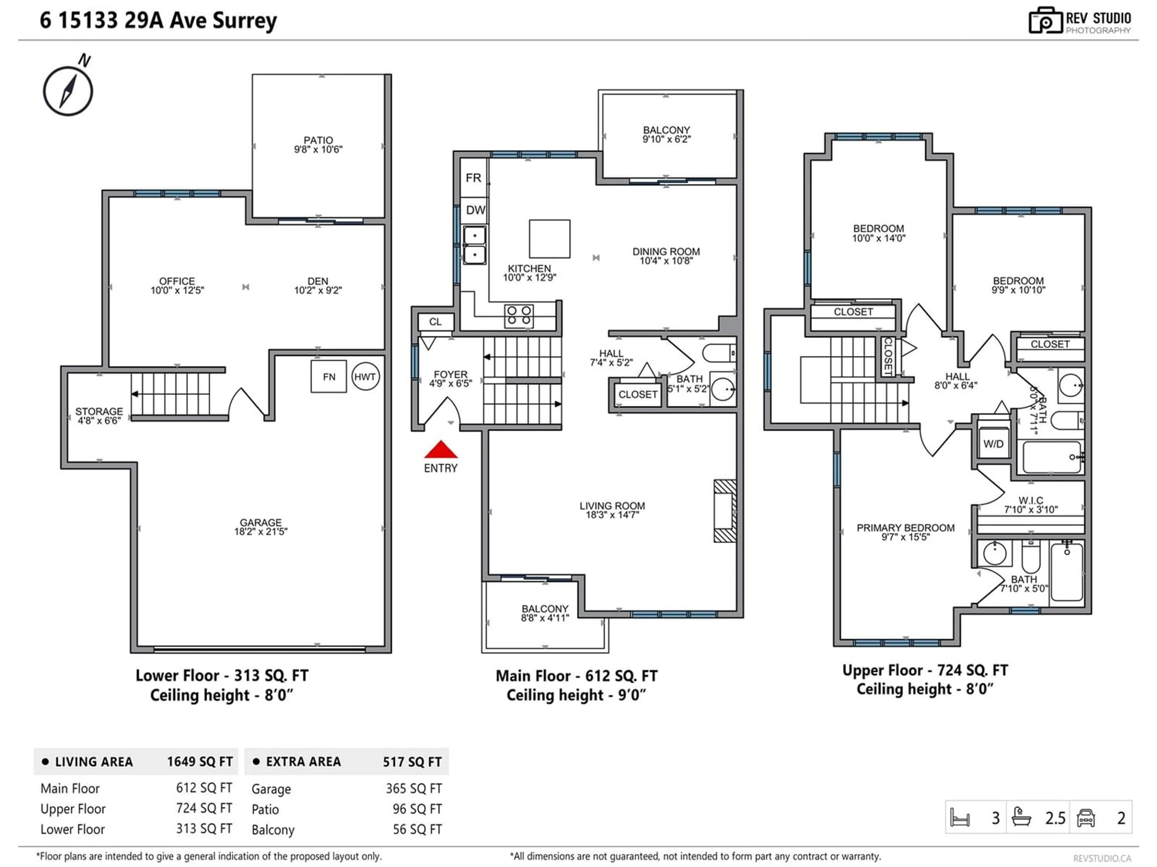 Floor plan for 6 15133 29A AVENUE, Surrey British Columbia V4P3G4