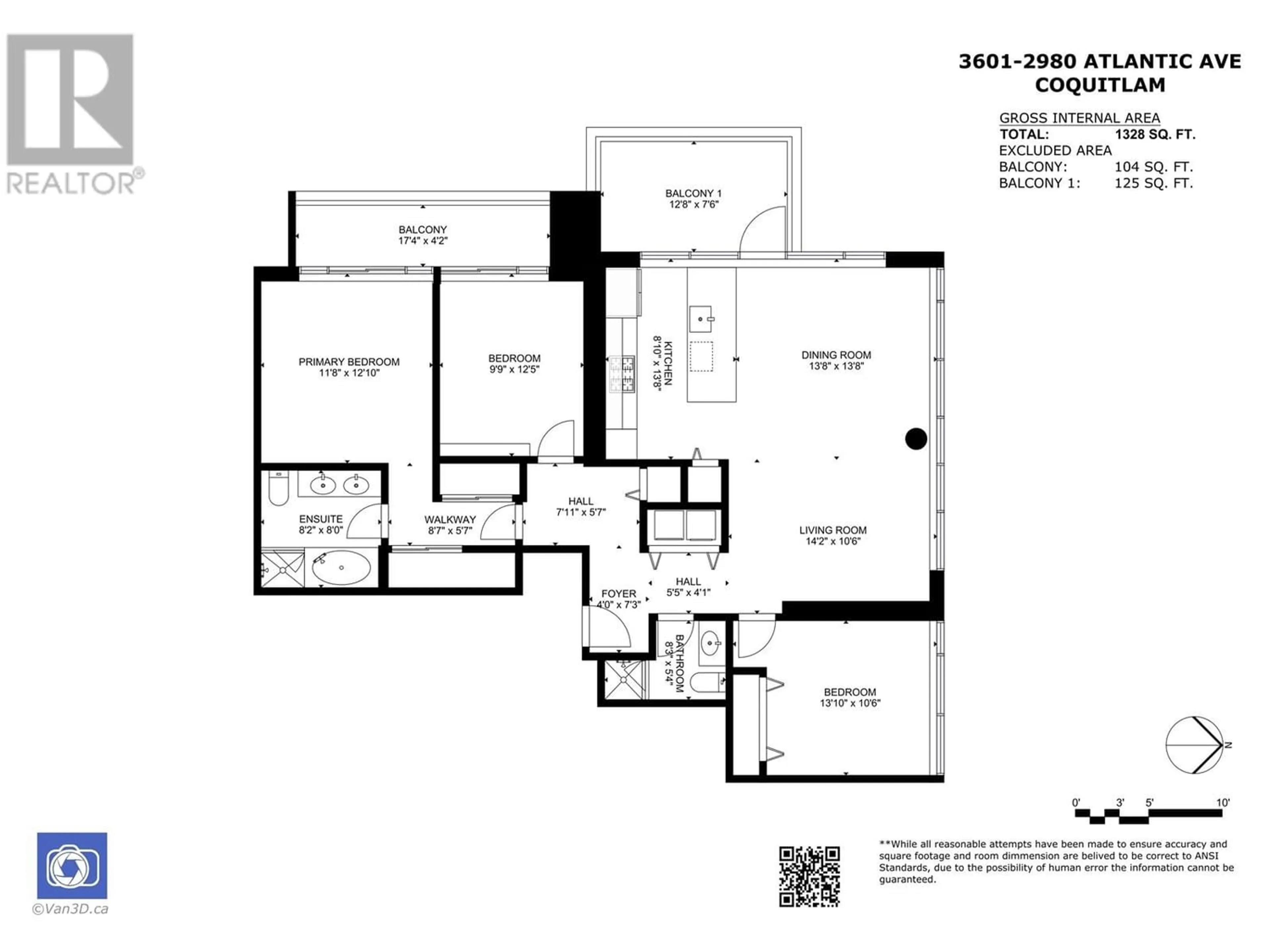 Floor plan for 3601 2980 ATLANTIC AVENUE, Coquitlam British Columbia V3B0G2