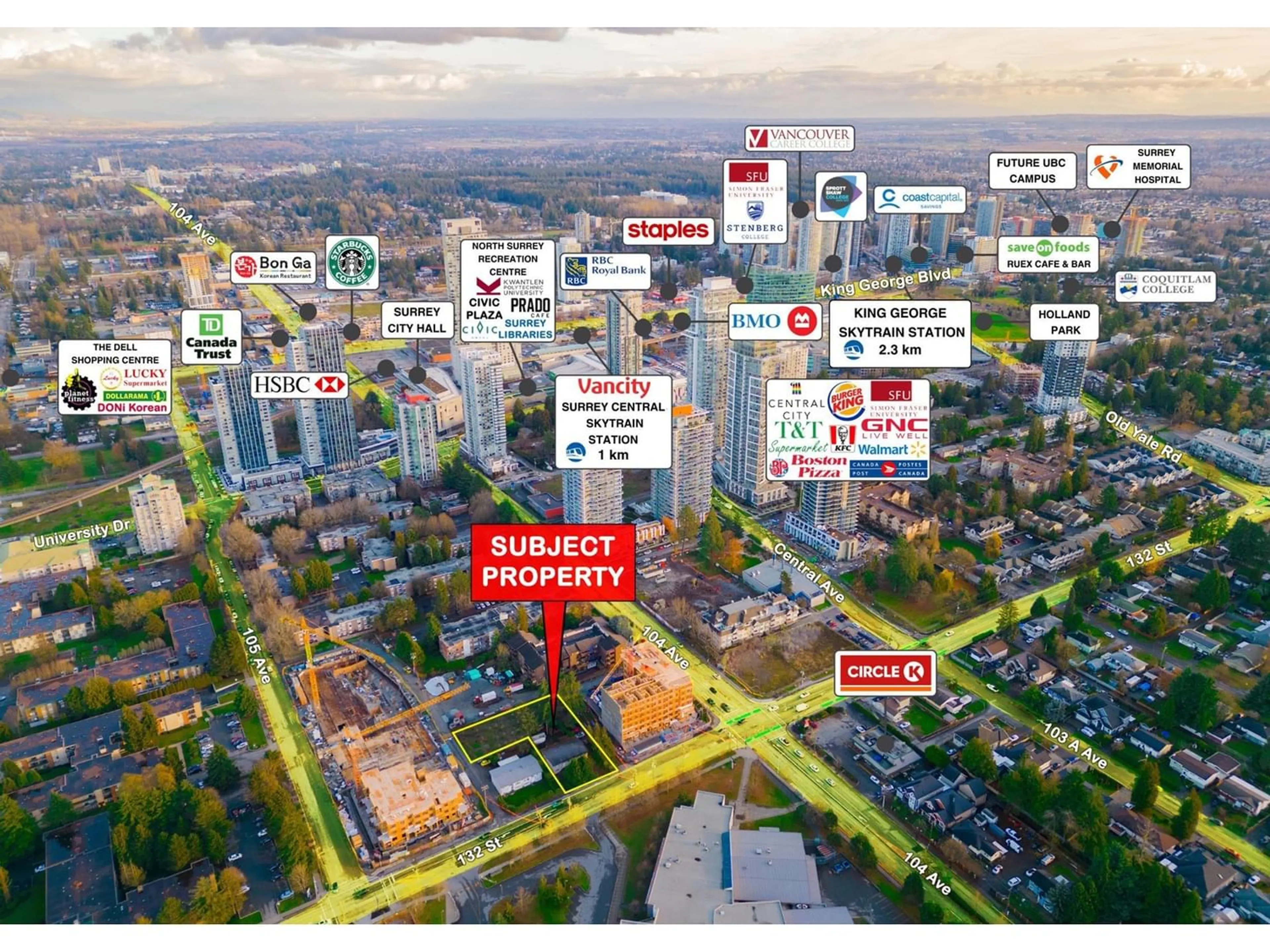 Picture of a map for 13231 104A AVENUE, Surrey British Columbia V3T1Y6