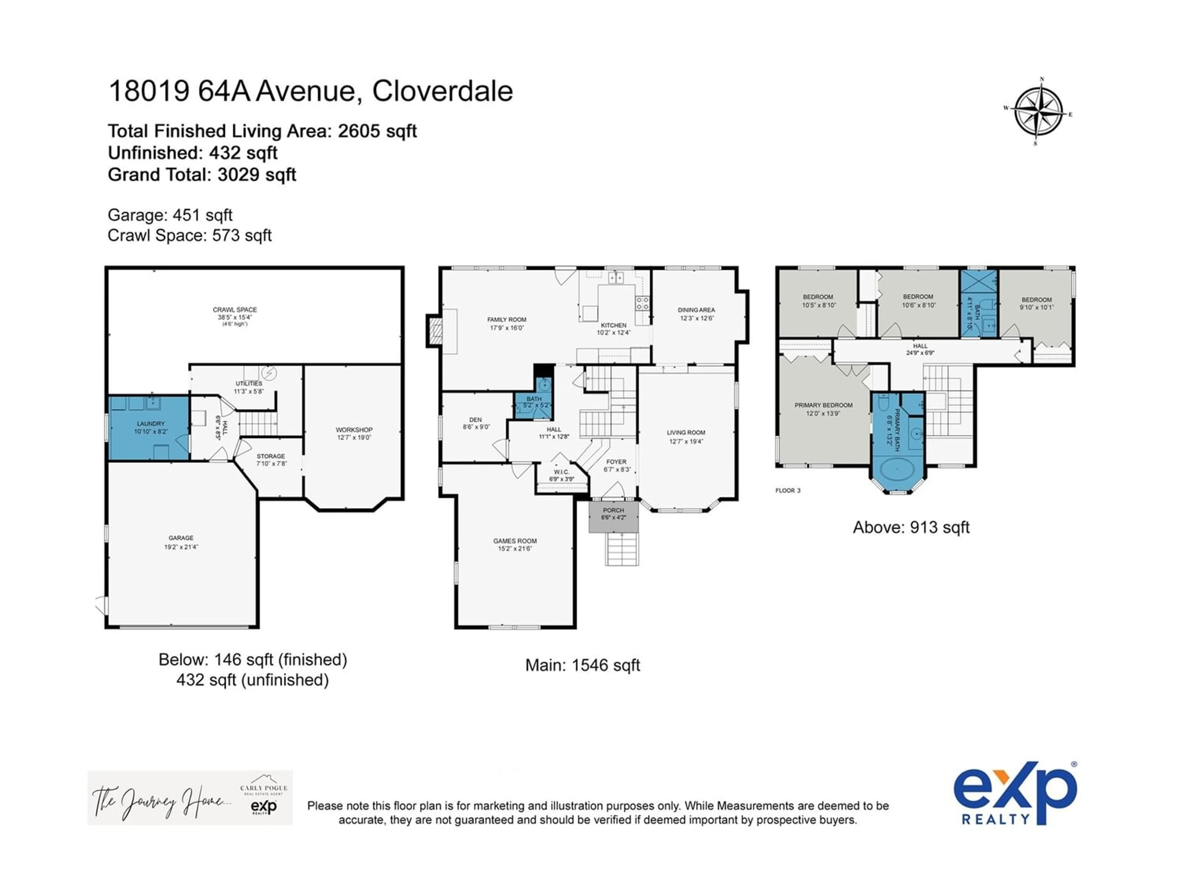 Floor plan for 18019 64A AVENUE, Surrey British Columbia V3S7K1