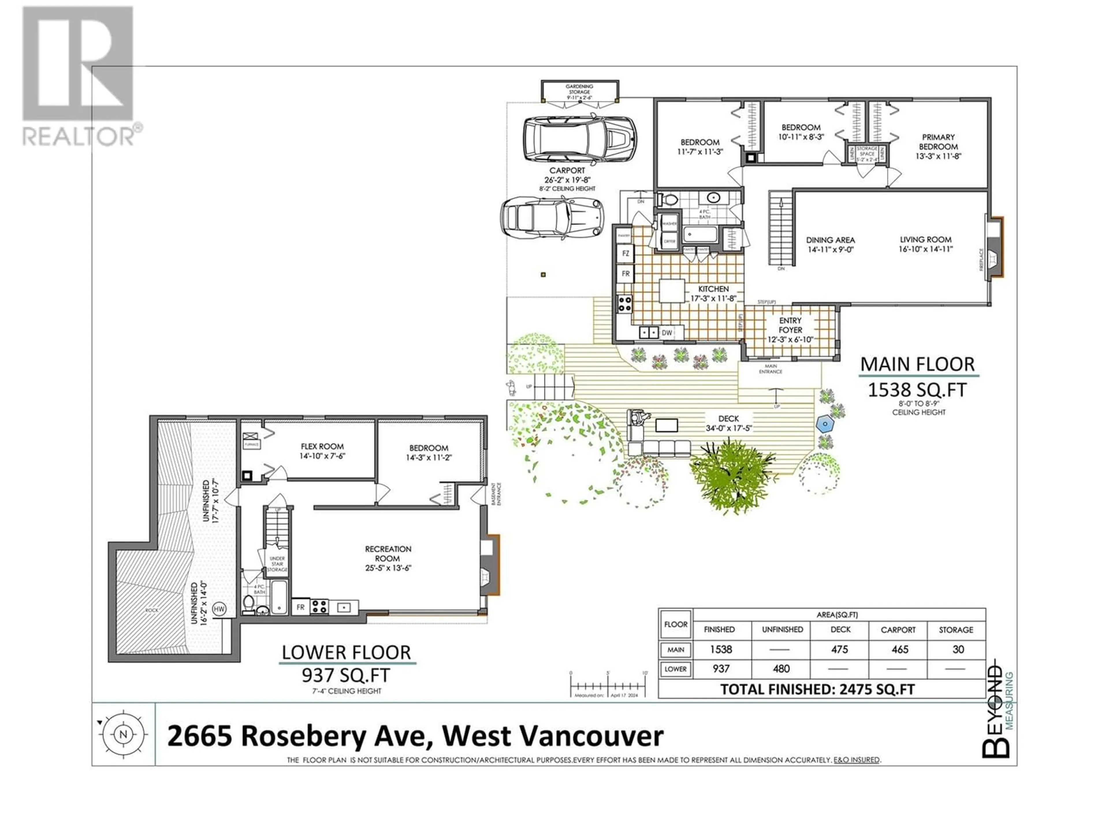 Floor plan for 2665 ROSEBERY AVENUE, West Vancouver British Columbia V7V3A3