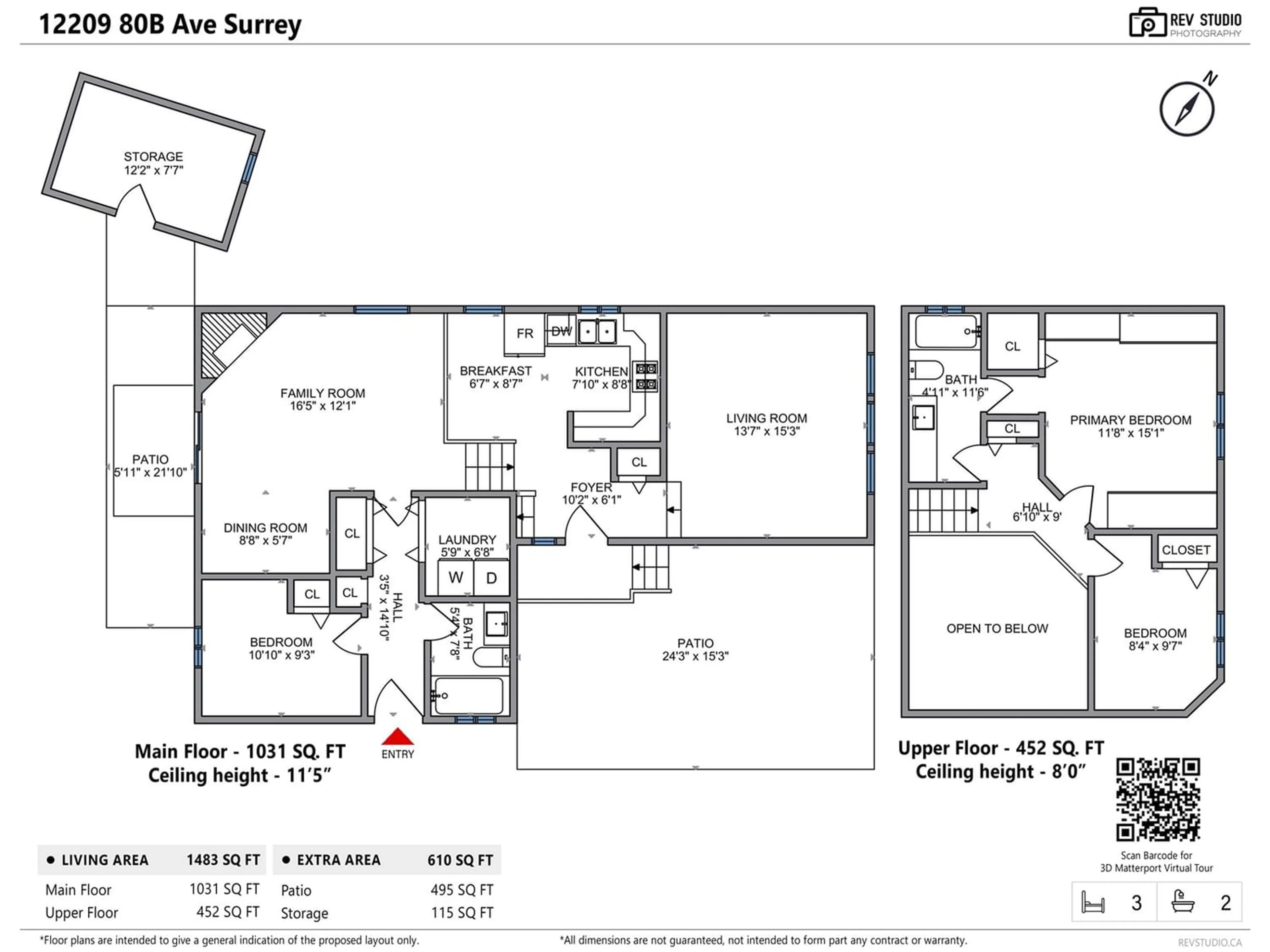 Floor plan for 12209 80B AVENUE, Surrey British Columbia V3W7R5