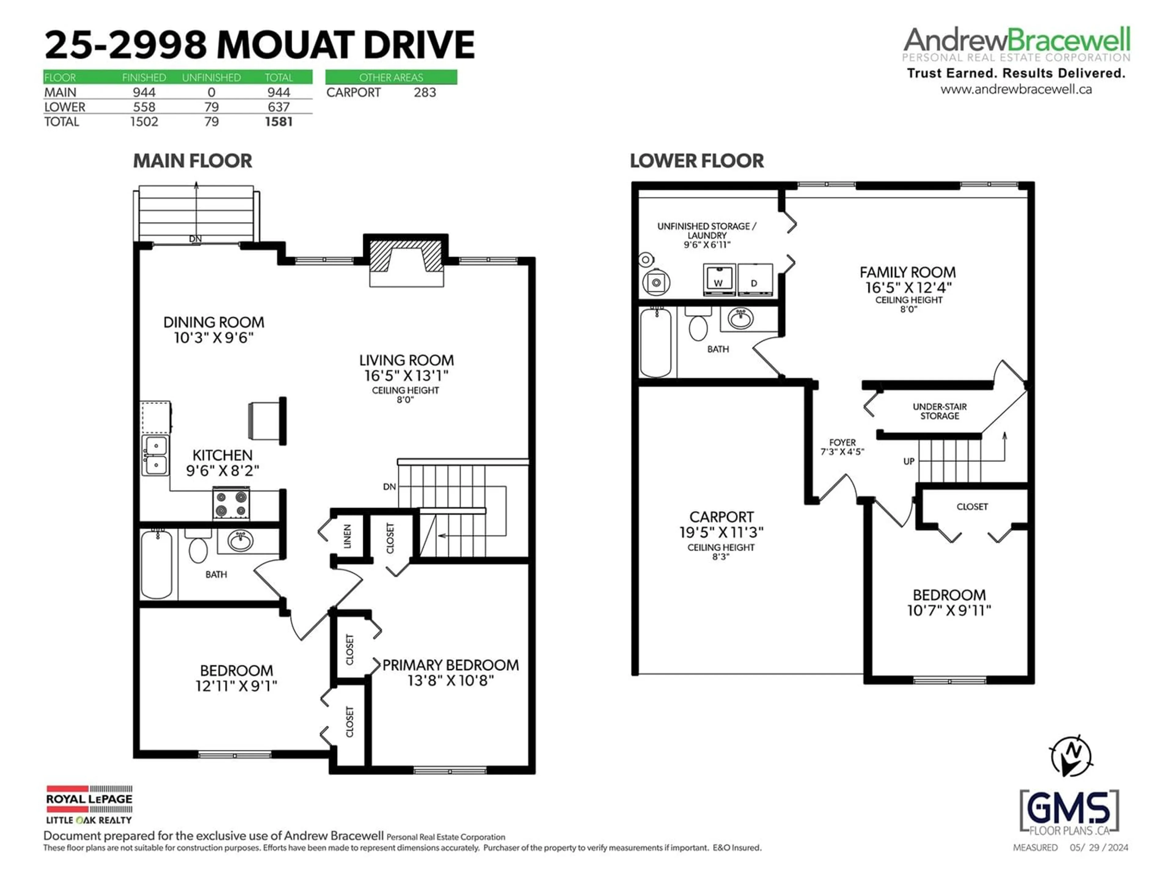 Floor plan for 25 2998 MOUAT DRIVE, Abbotsford British Columbia V2T4E6
