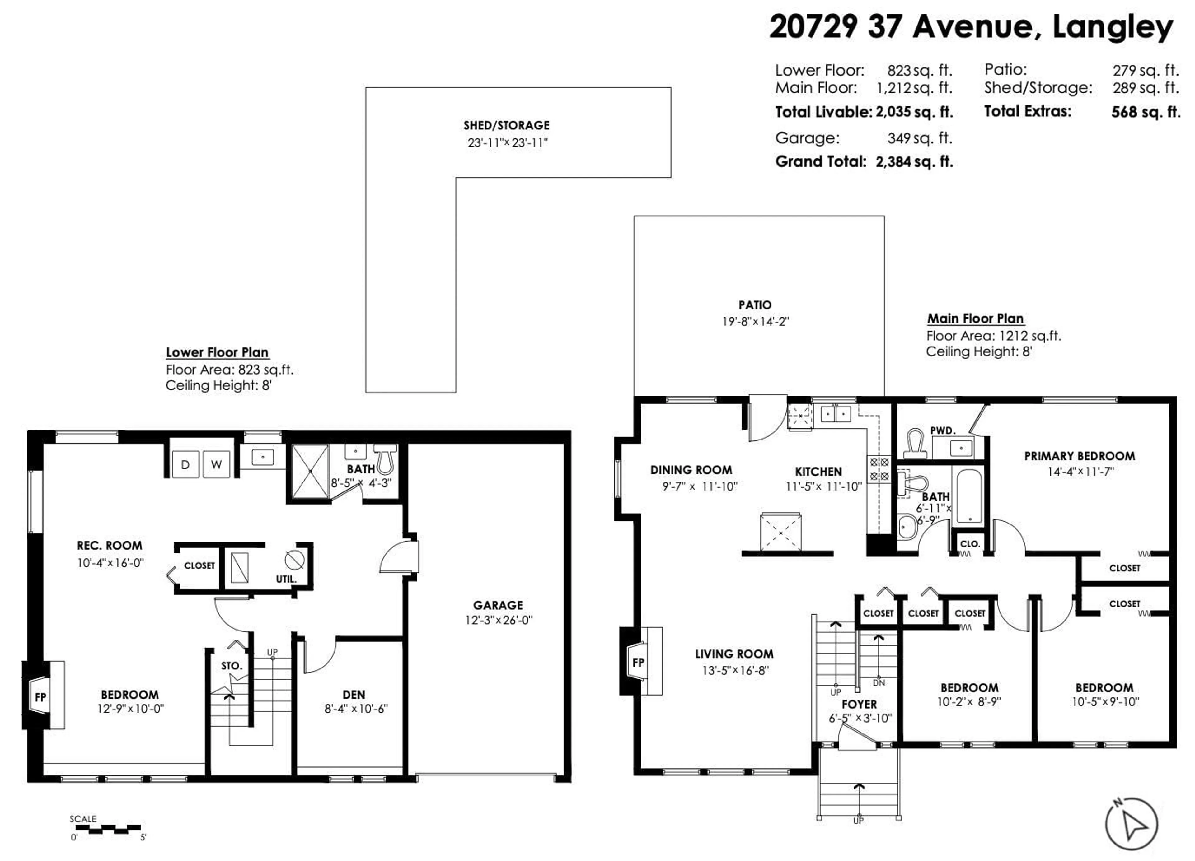 Floor plan for 20729 37 AVENUE, Langley British Columbia V3A7M3