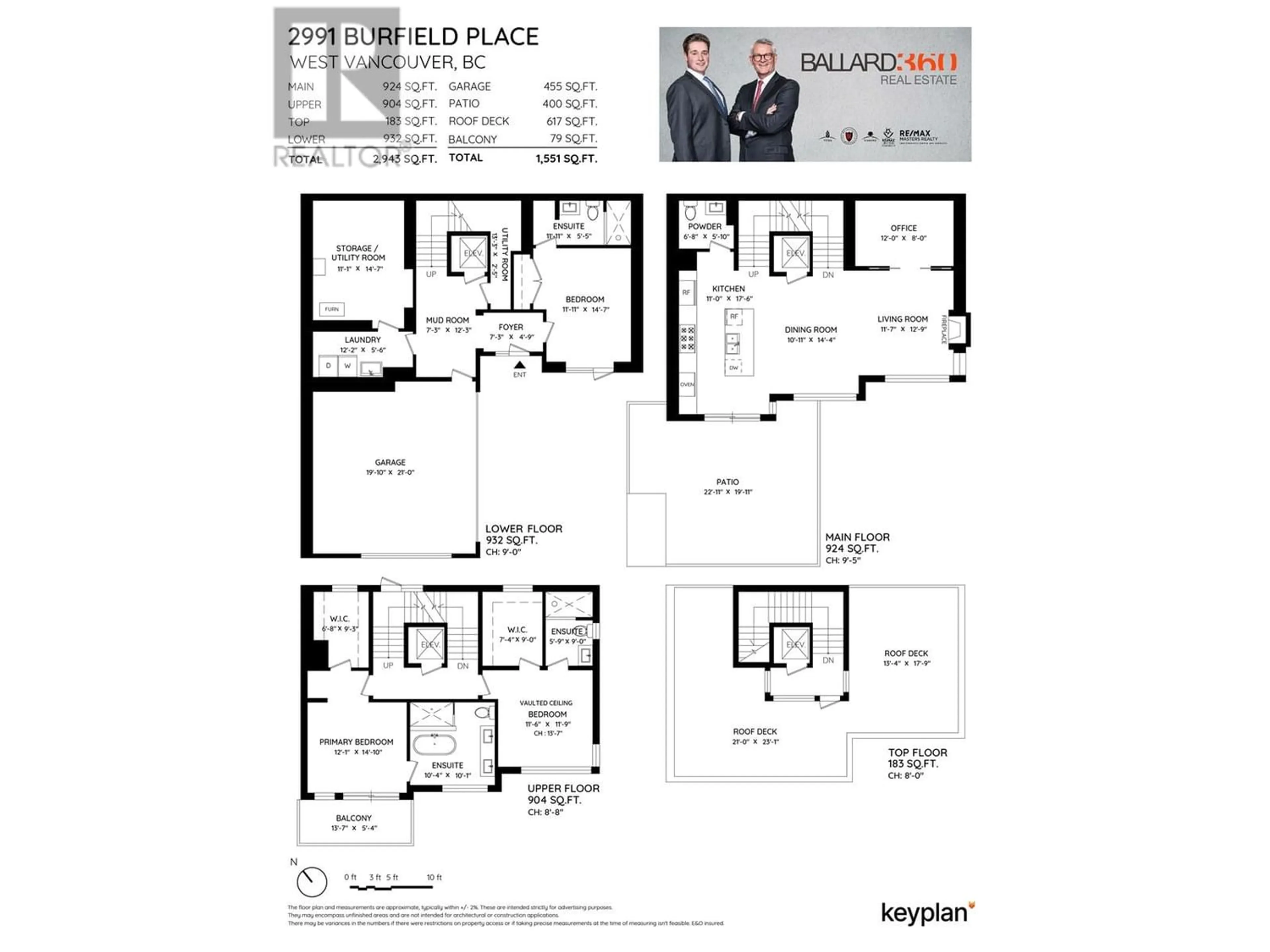 Floor plan for 2991 BURFIELD PLACE, West Vancouver British Columbia V7A0A9