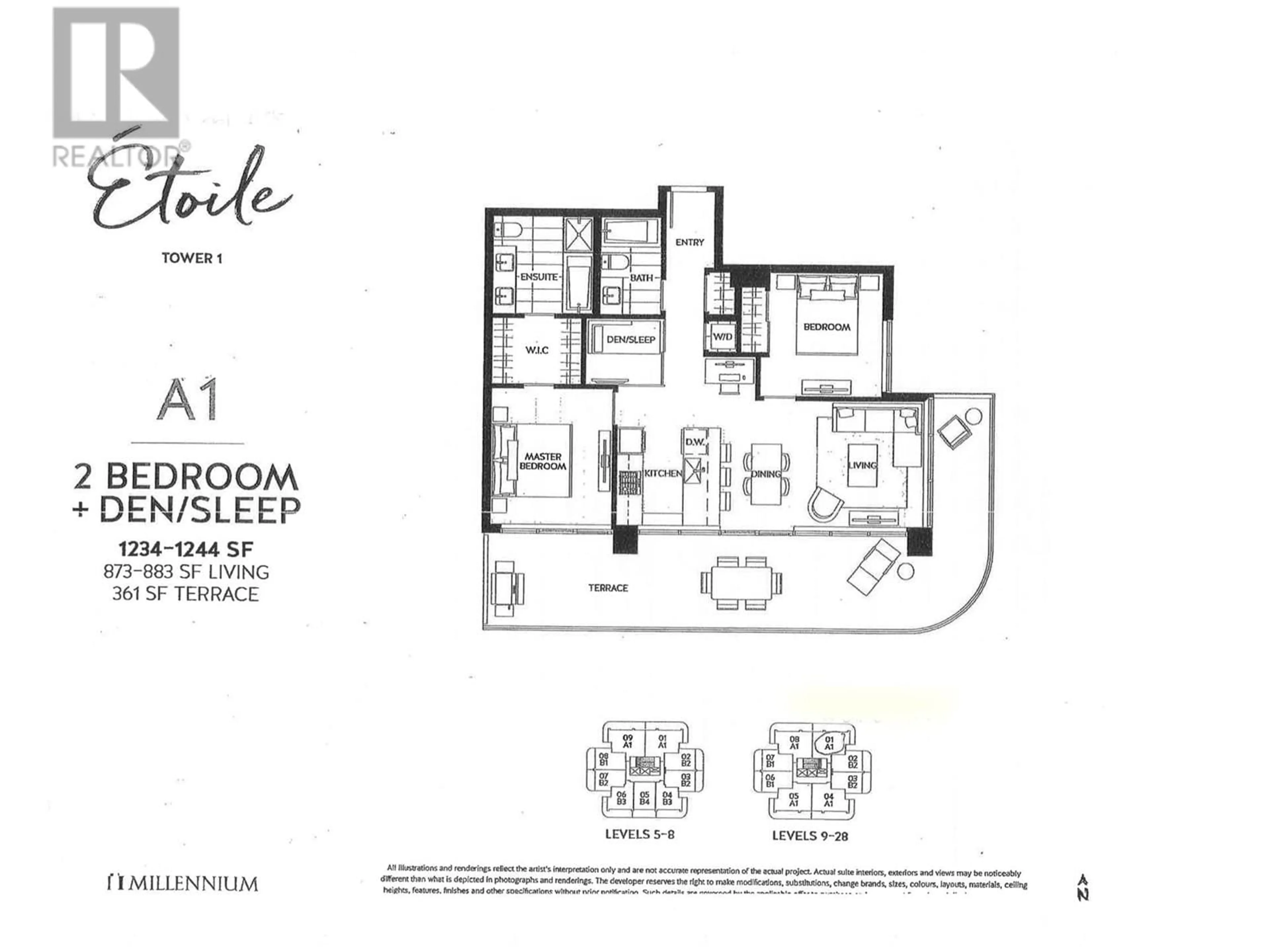 Floor plan for 2106 5333 GORING STREET, Burnaby British Columbia V5B0B6