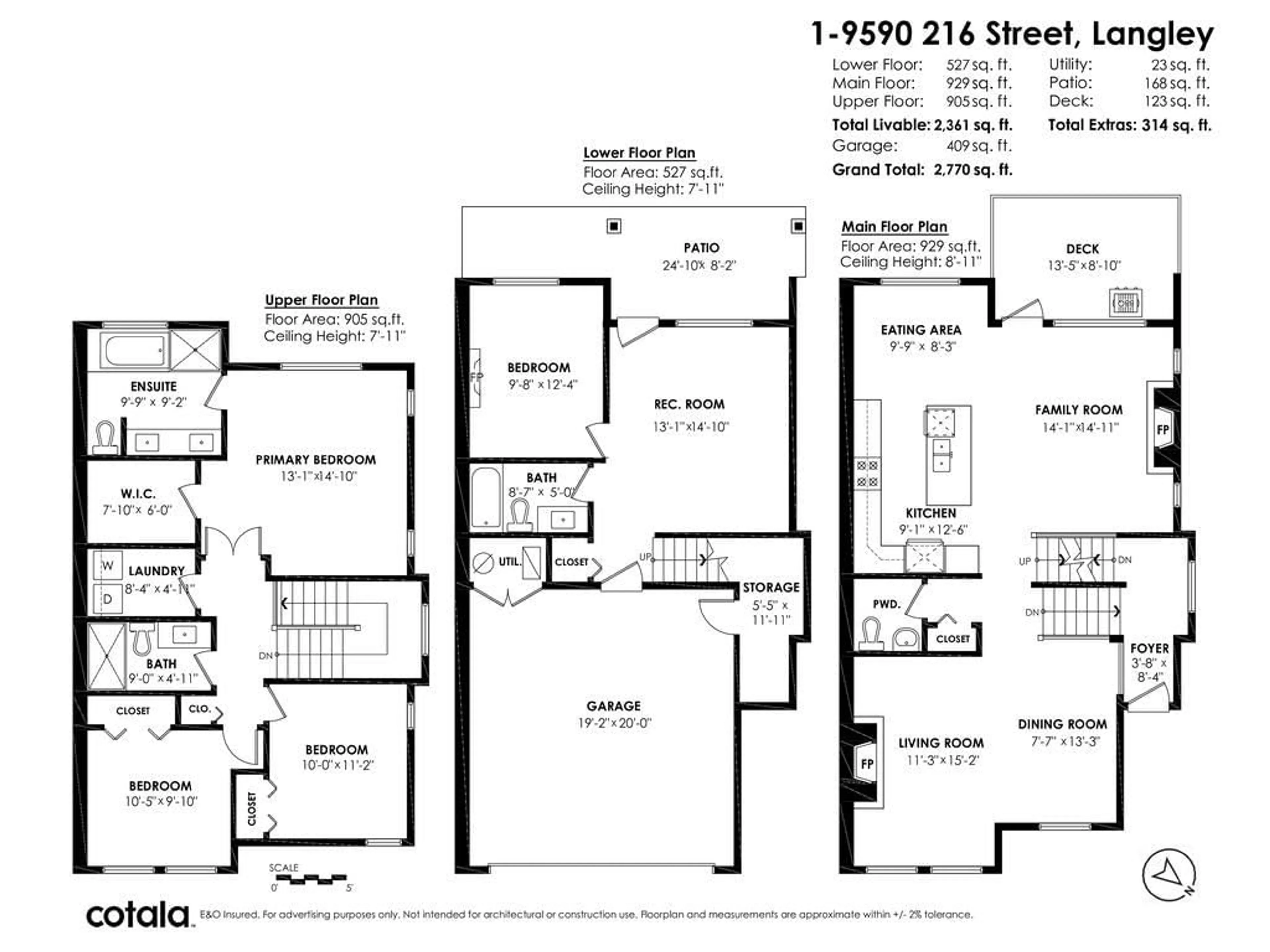 Floor plan for 1 9590 216 STREET, Langley British Columbia V1M2C6