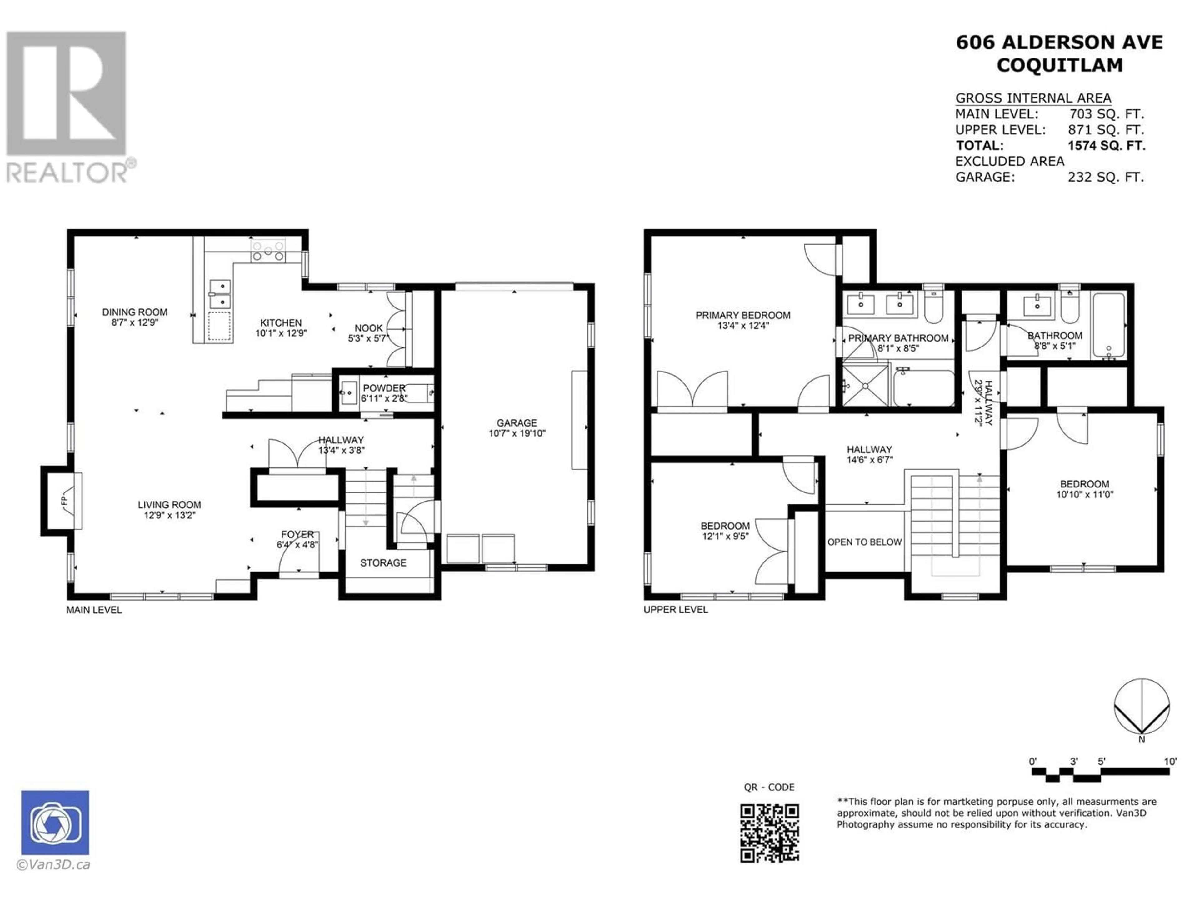 Floor plan for 606 ALDERSON AVENUE, Coquitlam British Columbia V3K1T3